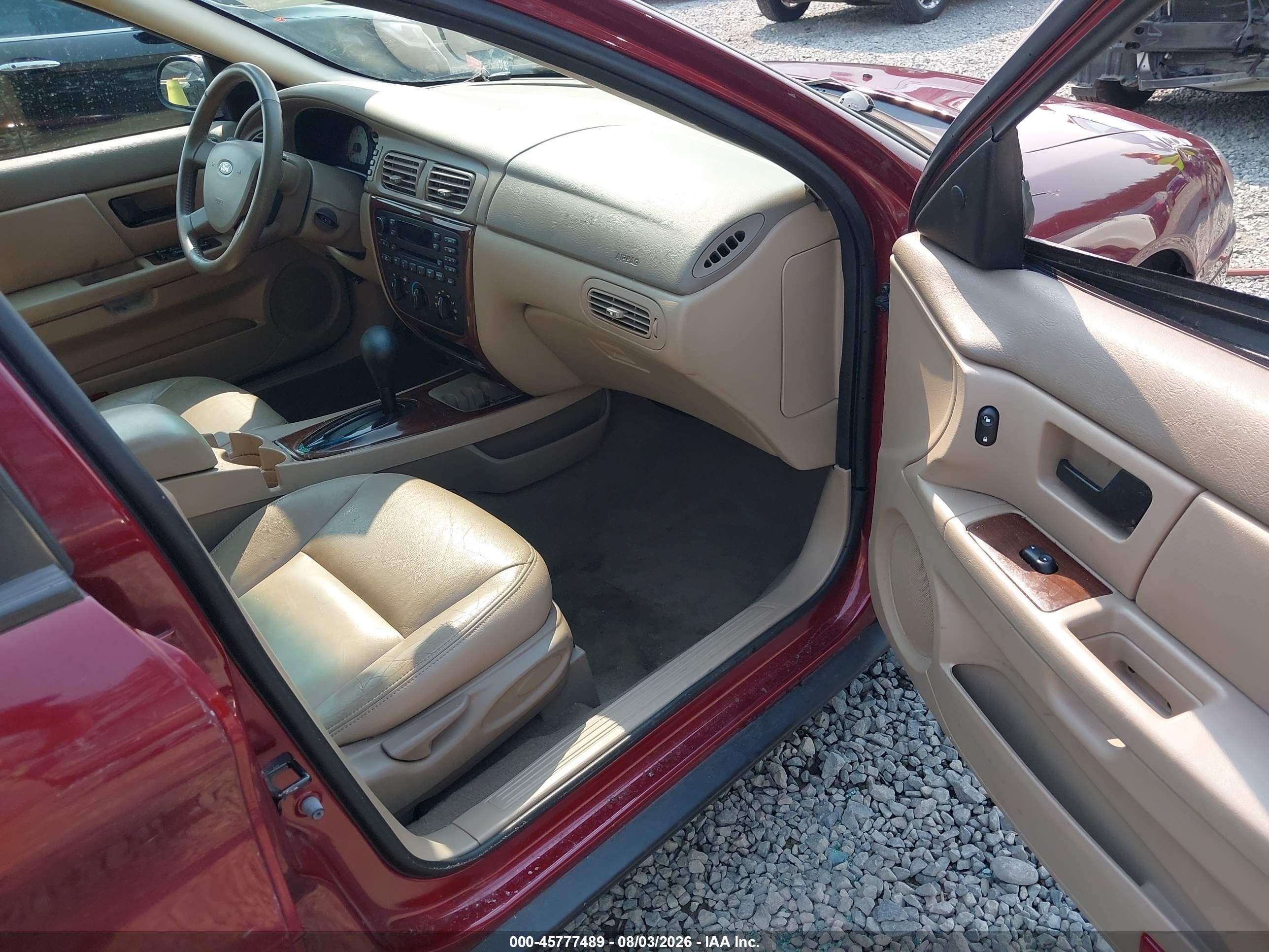 2007 Ford Taurus Sel Red vin: 1FAFP56U87A141048