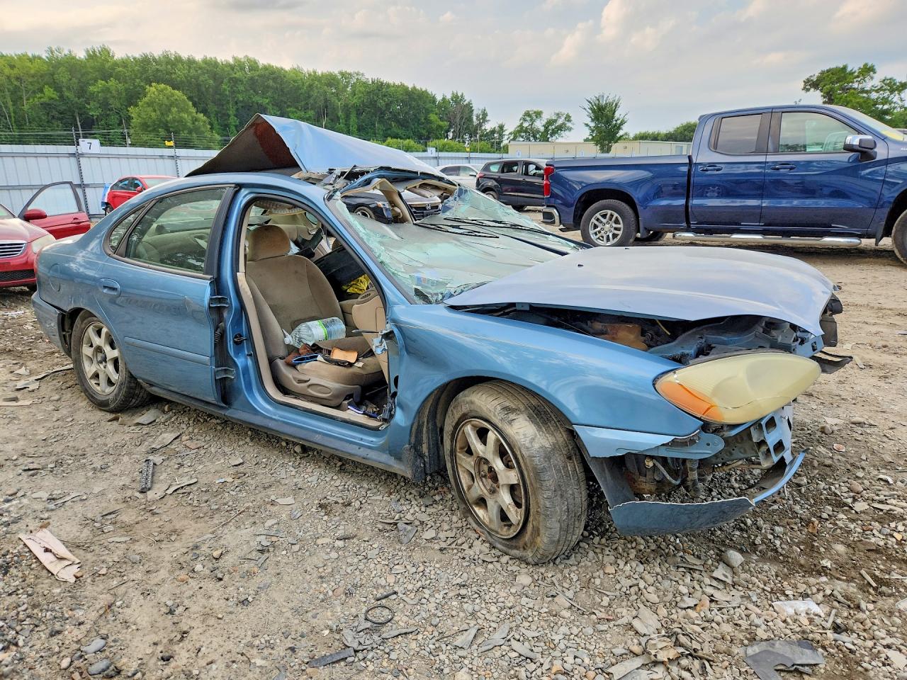 2007 Ford Taurus Sel Blue vin: 1FAFP56U87A149134