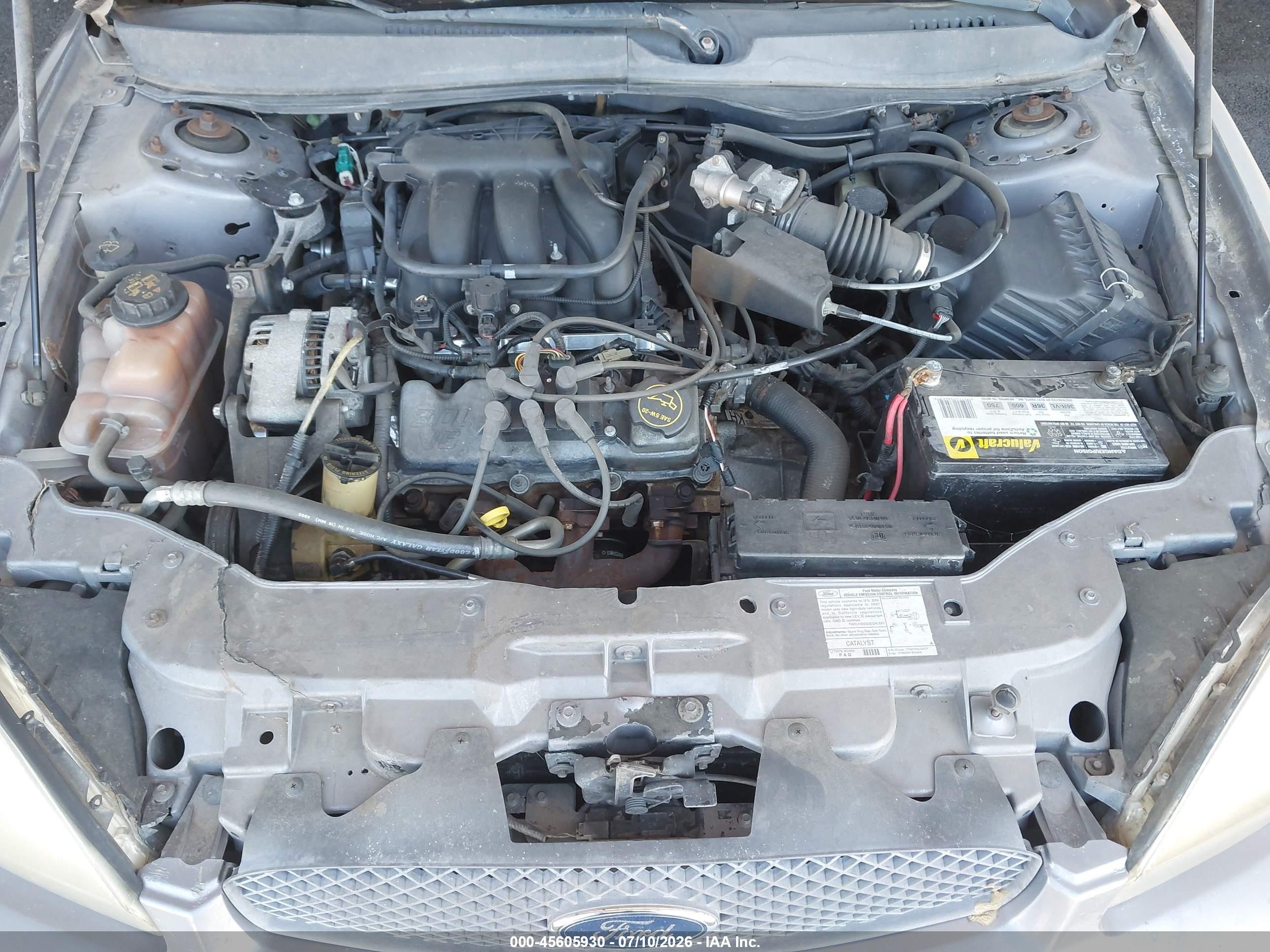 2007 Ford Taurus Sel Gray vin: 1FAFP56U97A147621