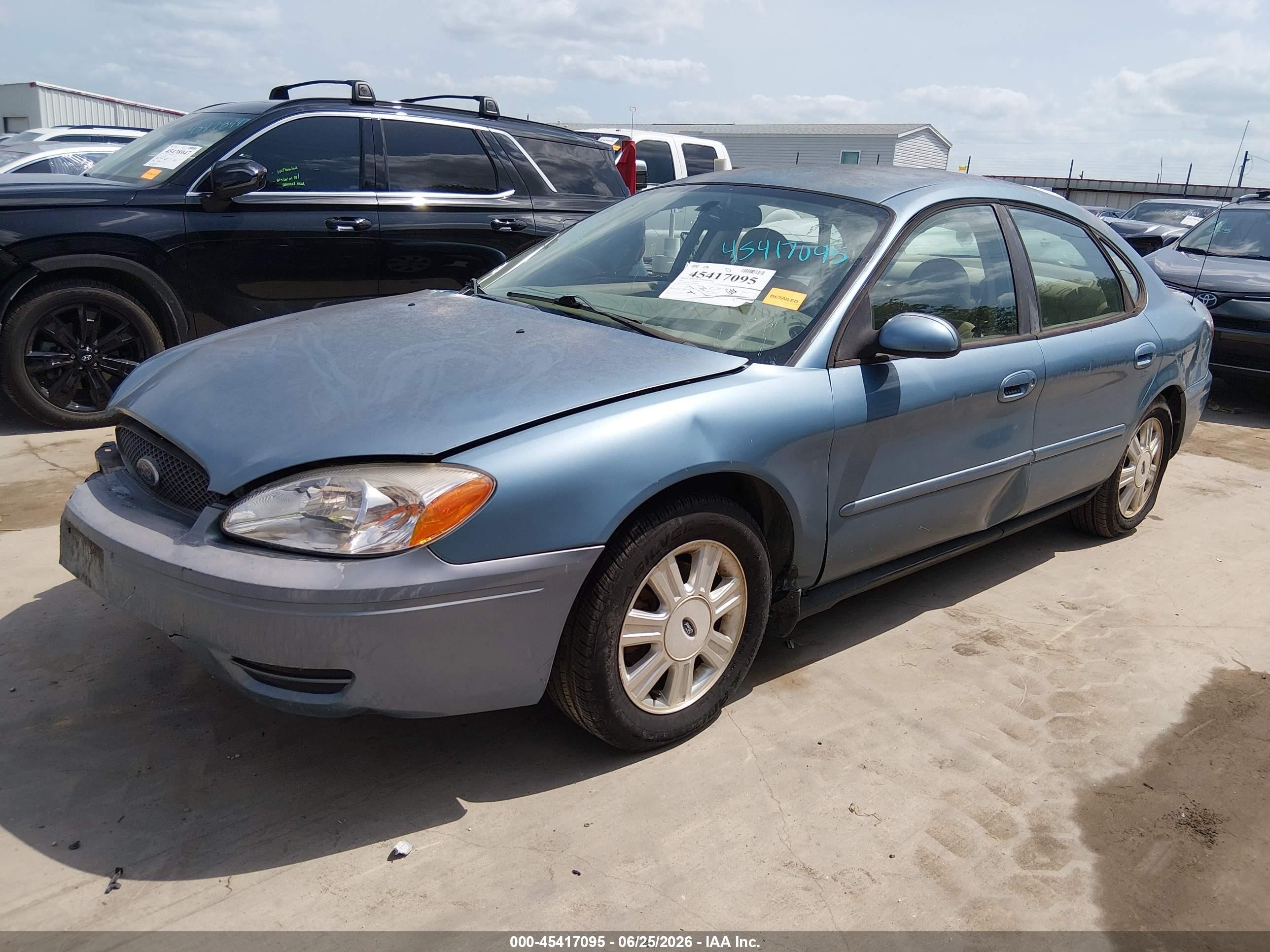 2007 Ford Taurus Sel Light Blue vin: 1FAFP56U97A180389