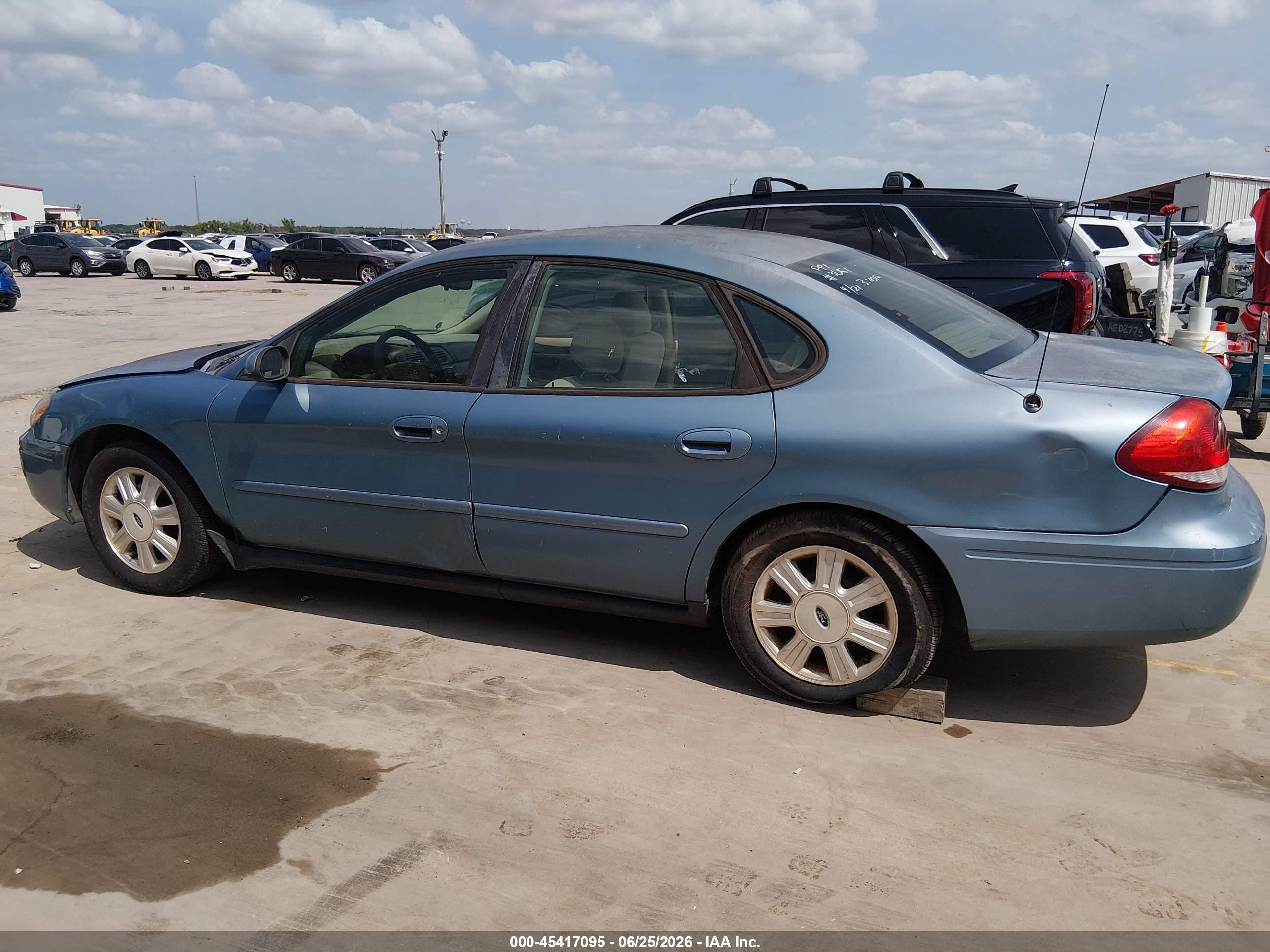 2007 Ford Taurus Sel Light Blue vin: 1FAFP56U97A180389
