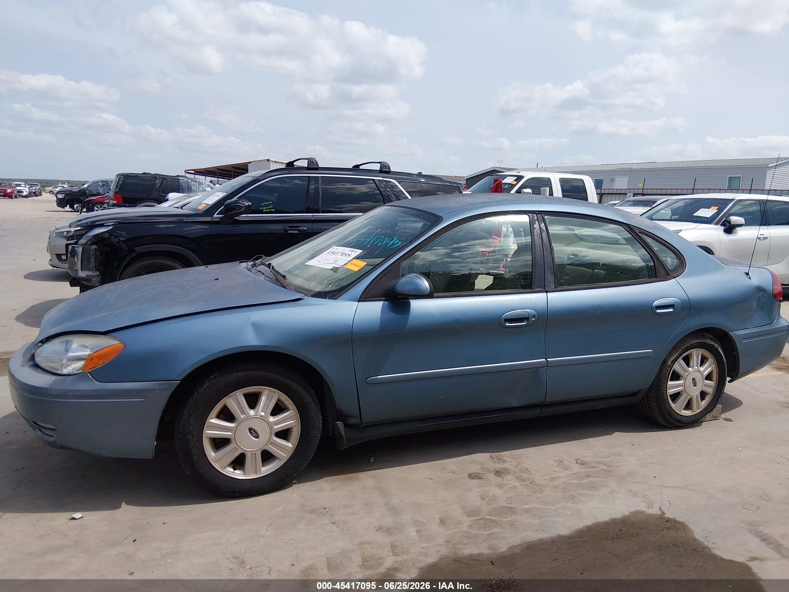 2007 Ford Taurus Sel Light Blue vin: 1FAFP56U97A180389