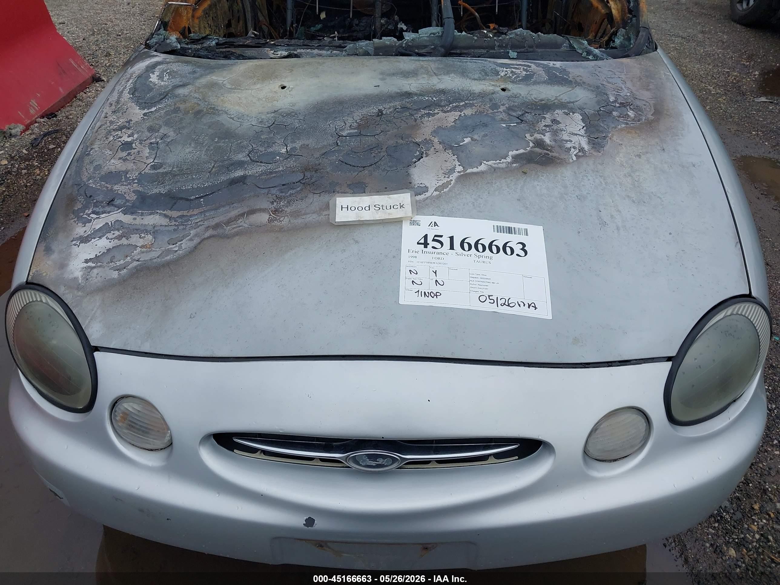1998 Ford Taurus Se Silver vin: 1FAFP58S6WA203265