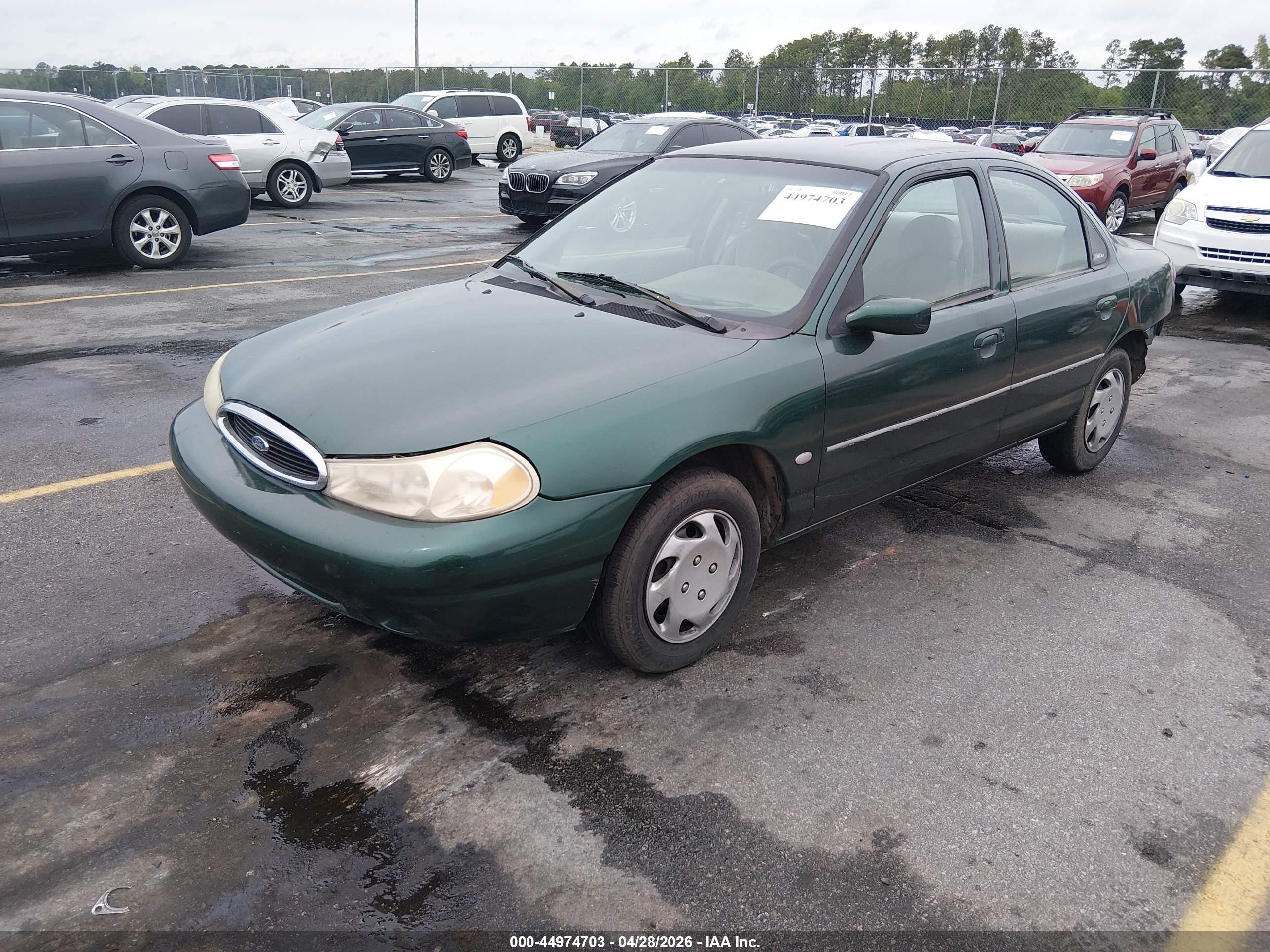 1999 Ford Contour Lx Green vin: 1FAFP6532XK150157