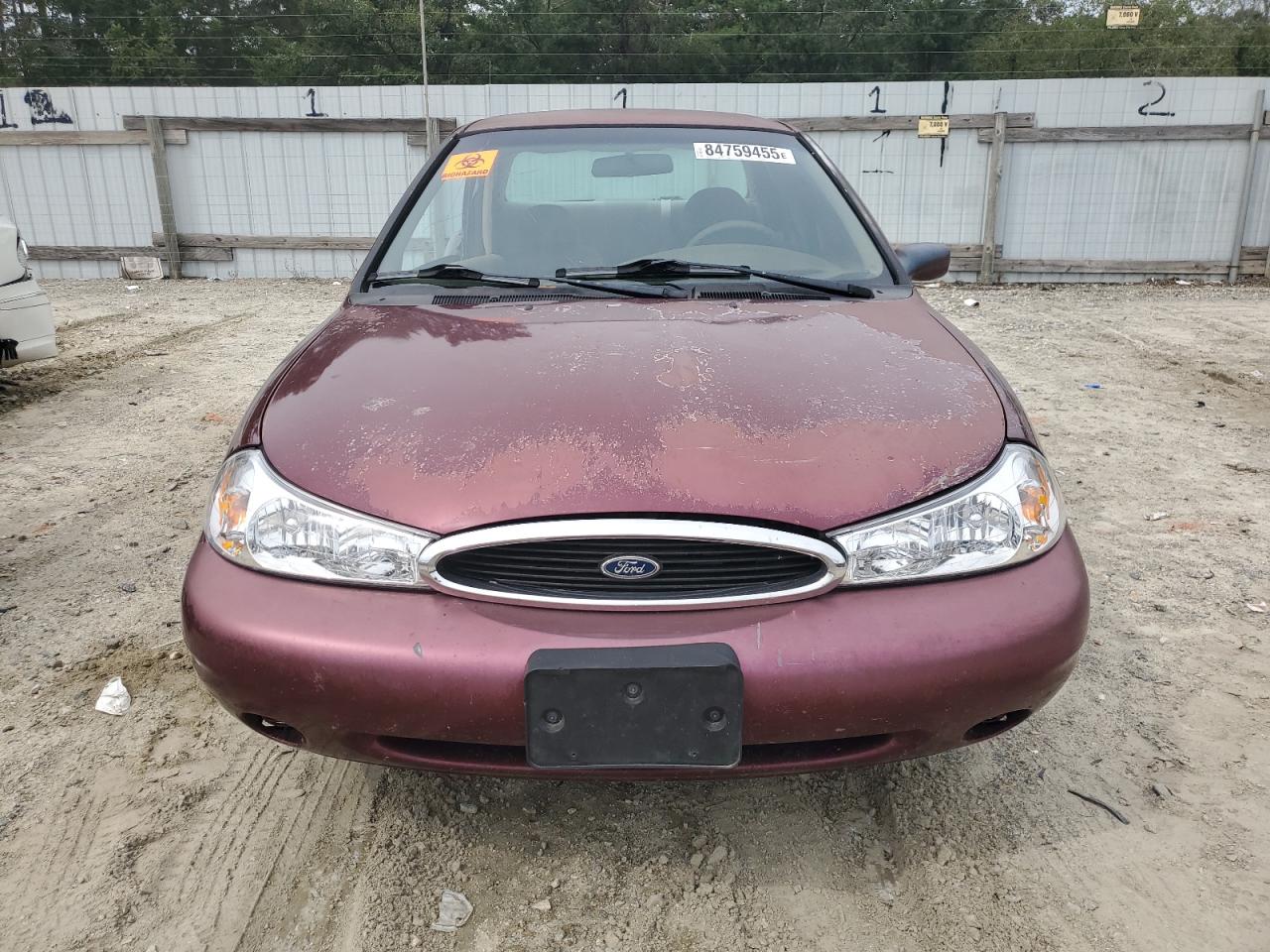 1999 Ford Contour Lx Burgundy vin: 1FAFP653XXK106939