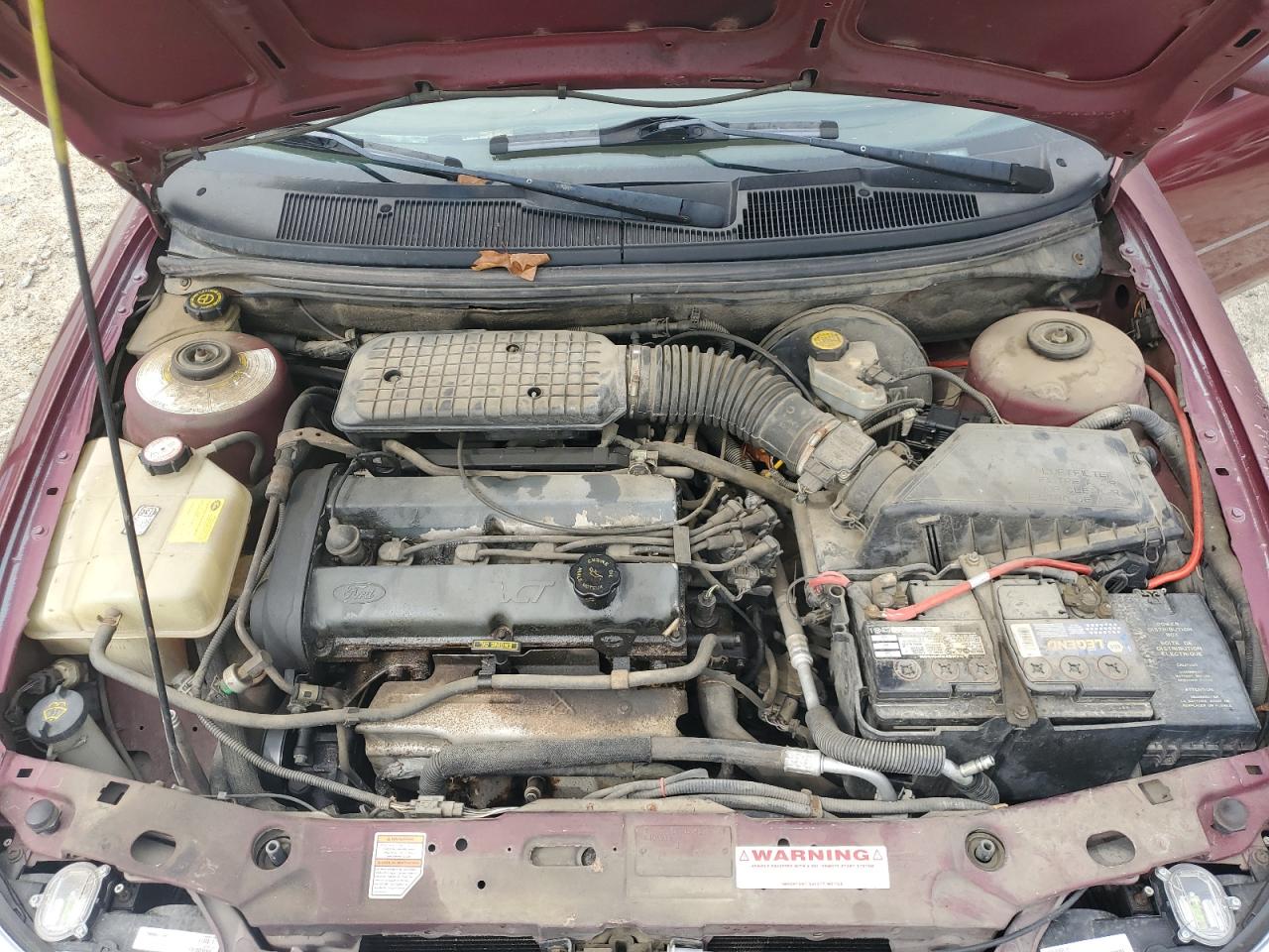 1999 Ford Contour Lx Burgundy vin: 1FAFP653XXK106939