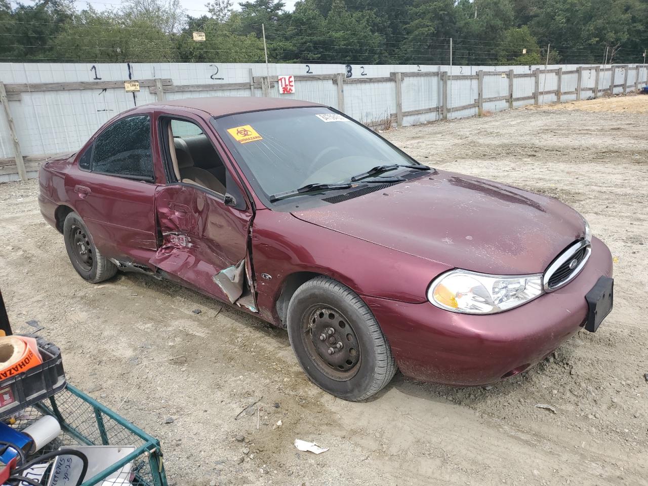 1999 Ford Contour Lx Burgundy vin: 1FAFP653XXK106939