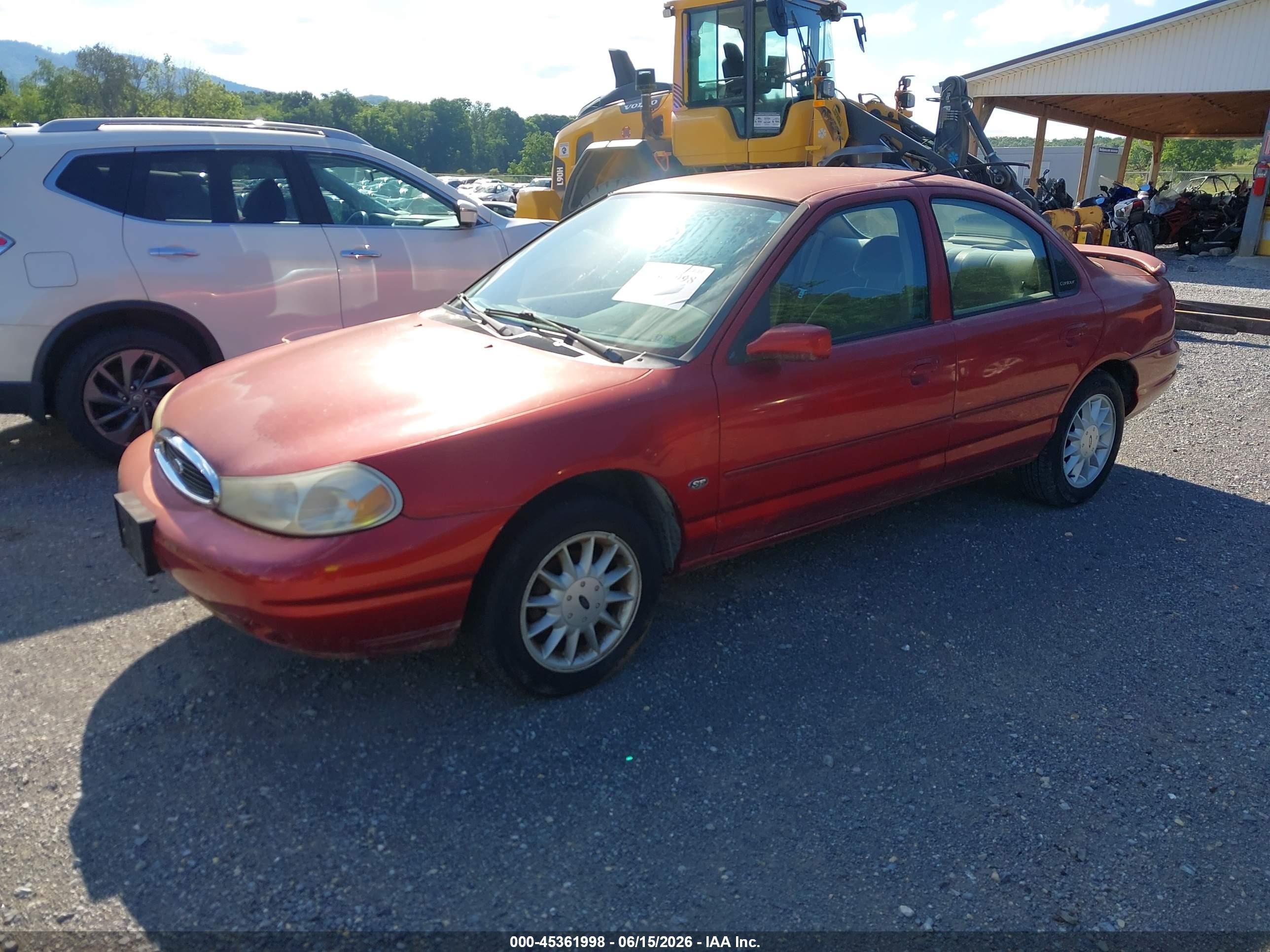 1998 Ford Contour Lx/sport/se Red vin: 1FAFP6632WK237313
