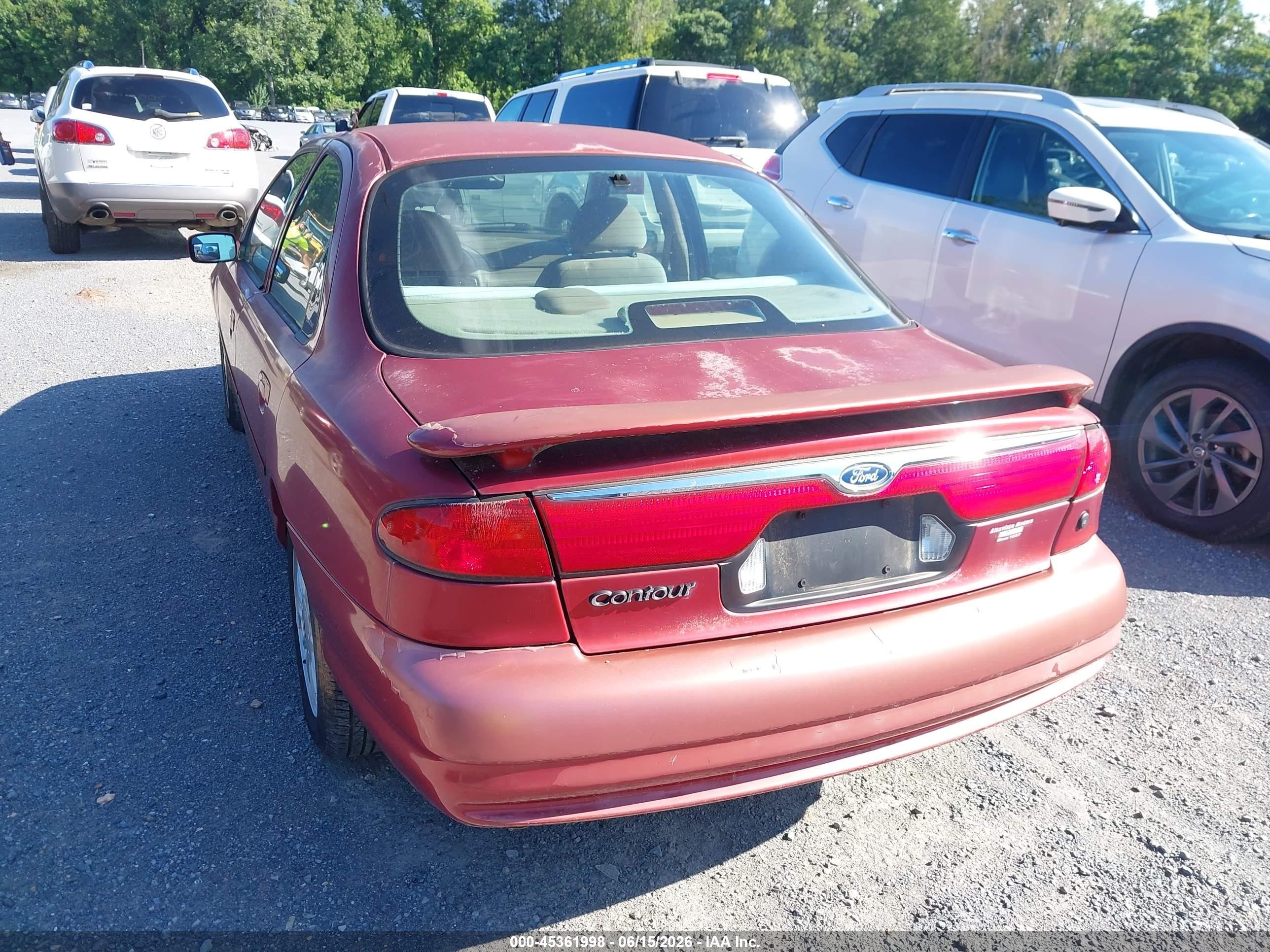 1998 Ford Contour Lx/sport/se Red vin: 1FAFP6632WK237313