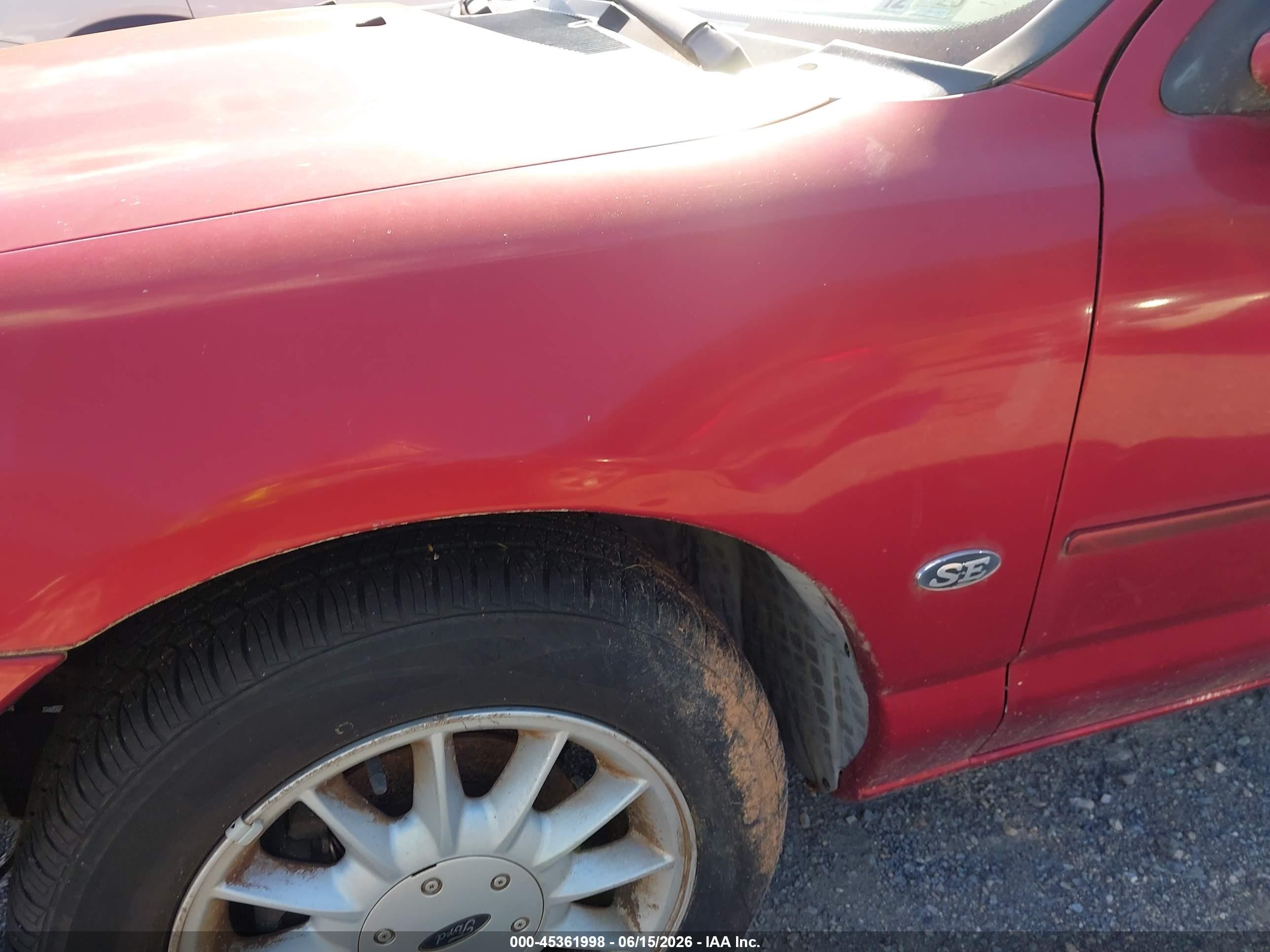 1998 Ford Contour Lx/sport/se Red vin: 1FAFP6632WK237313