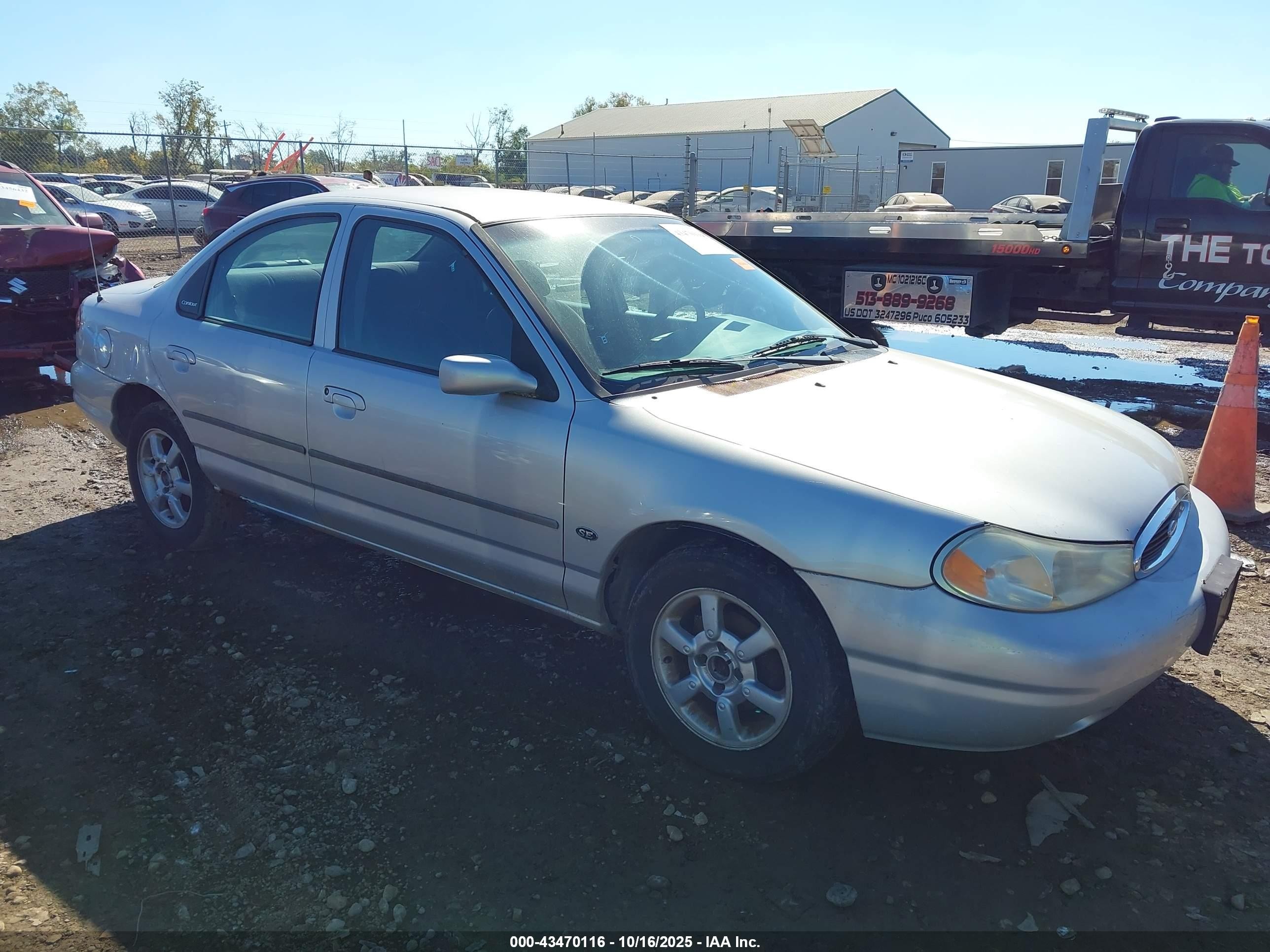 1999 Ford Contour Se Silver vin: 1FAFP6639XK133693