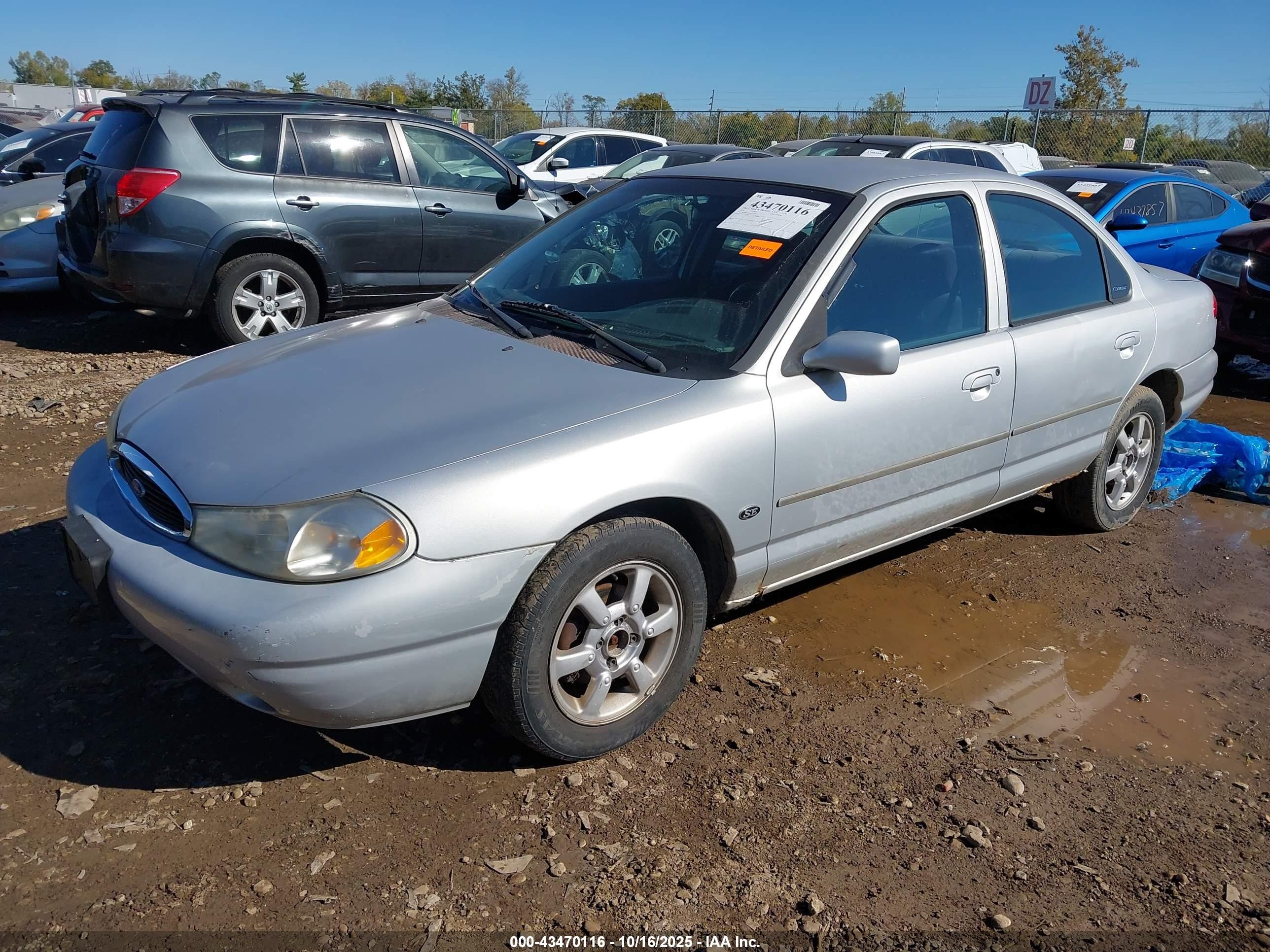 1999 Ford Contour Se Серебряный vin: 1FAFP6639XK133693