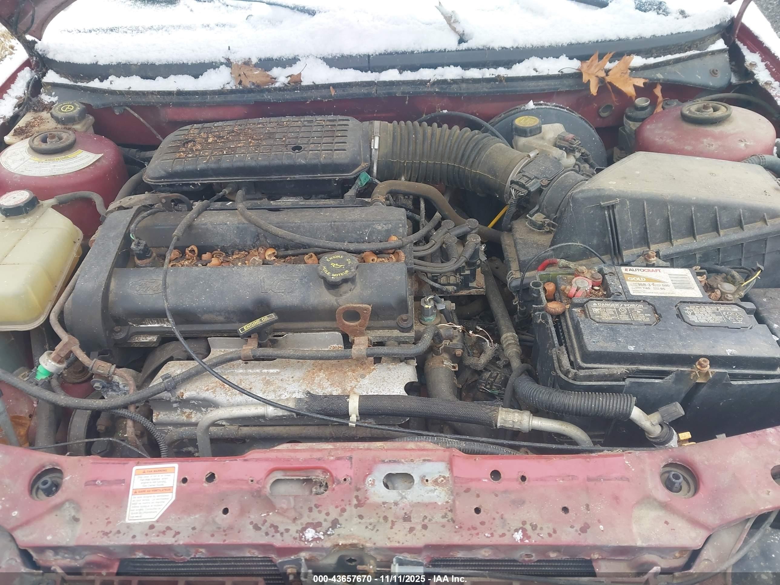 2000 Ford Contour Se Fleet Red vin: 1FAFP663XYK123126