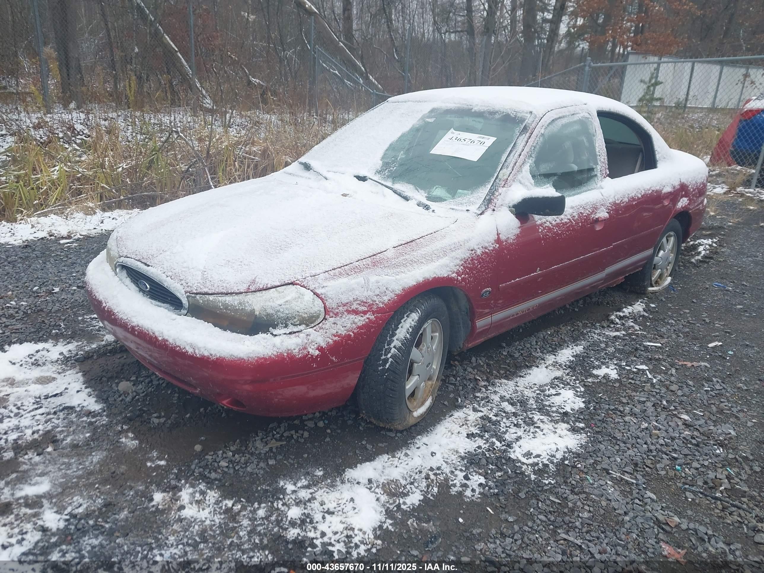 2000 Ford Contour Se Fleet Red vin: 1FAFP663XYK123126