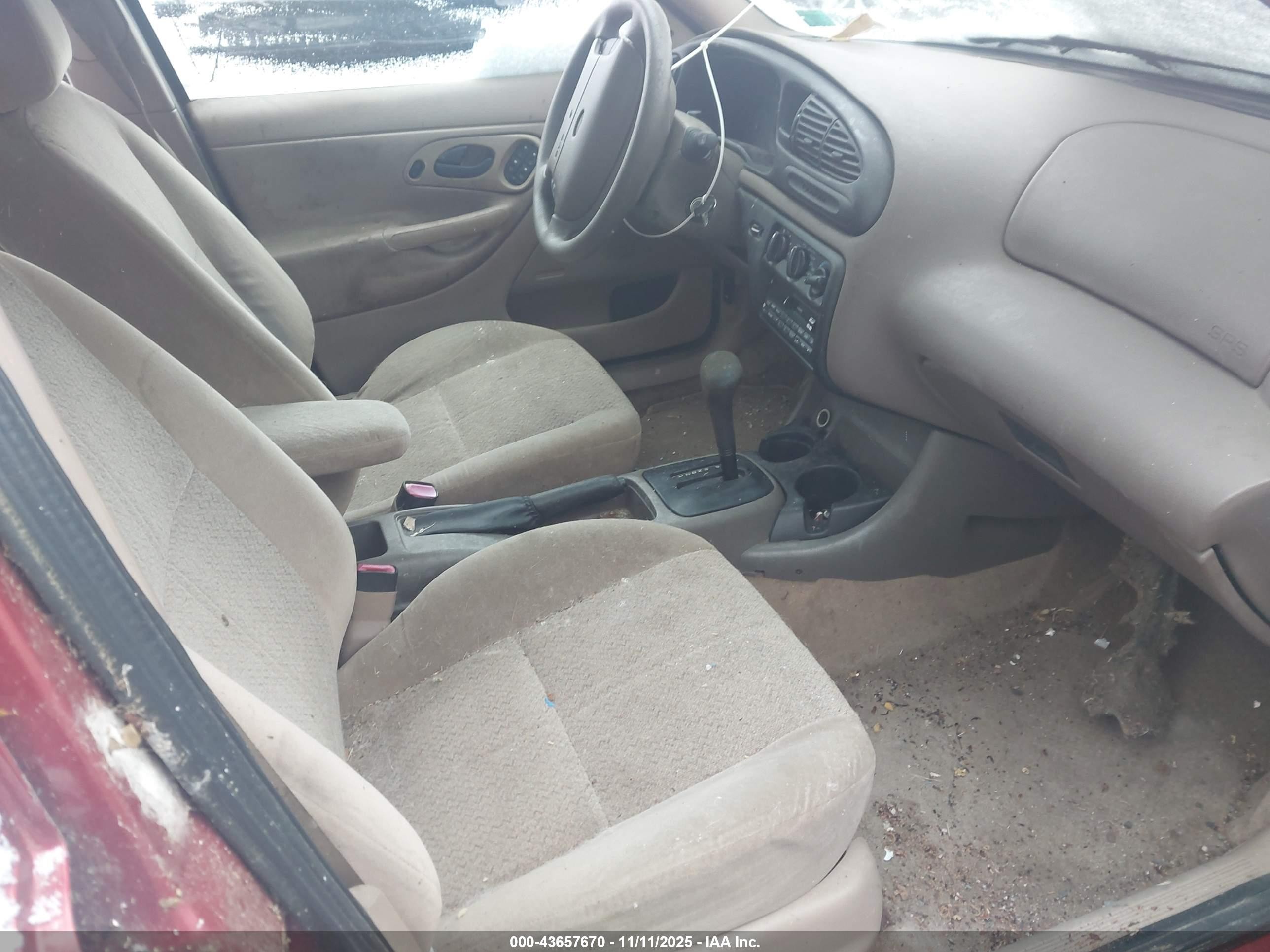 2000 Ford Contour Se Fleet Red vin: 1FAFP663XYK123126