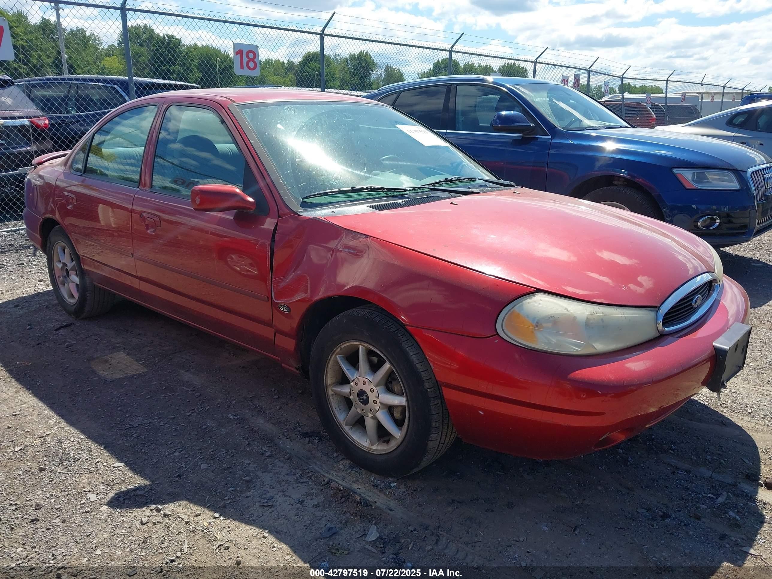 2000 Ford Contour Se Sport Красный vin: 1FAFP66L2YK119281