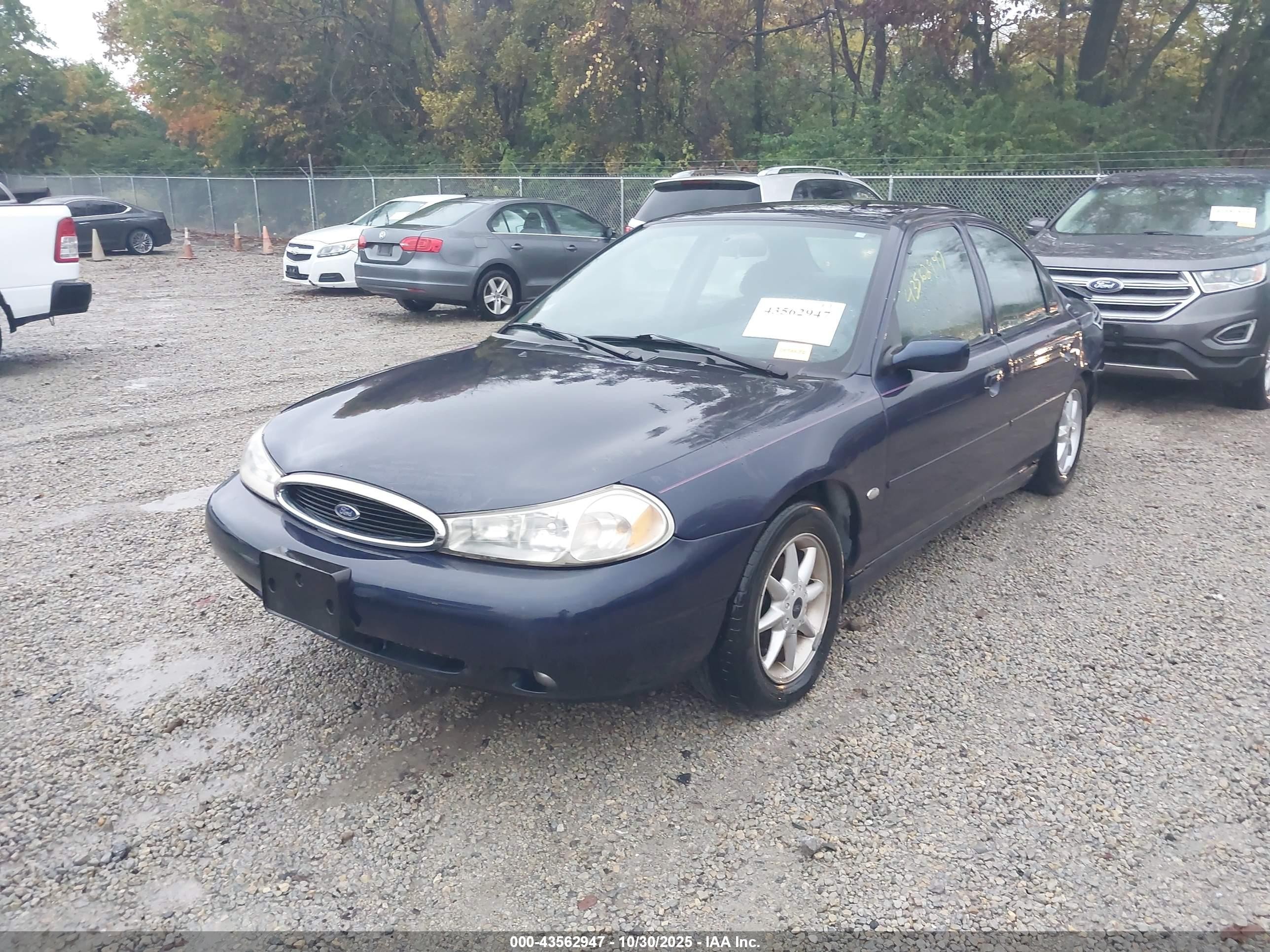 1999 Ford Contour Se Blue vin: 1FAFP66L3XK142258