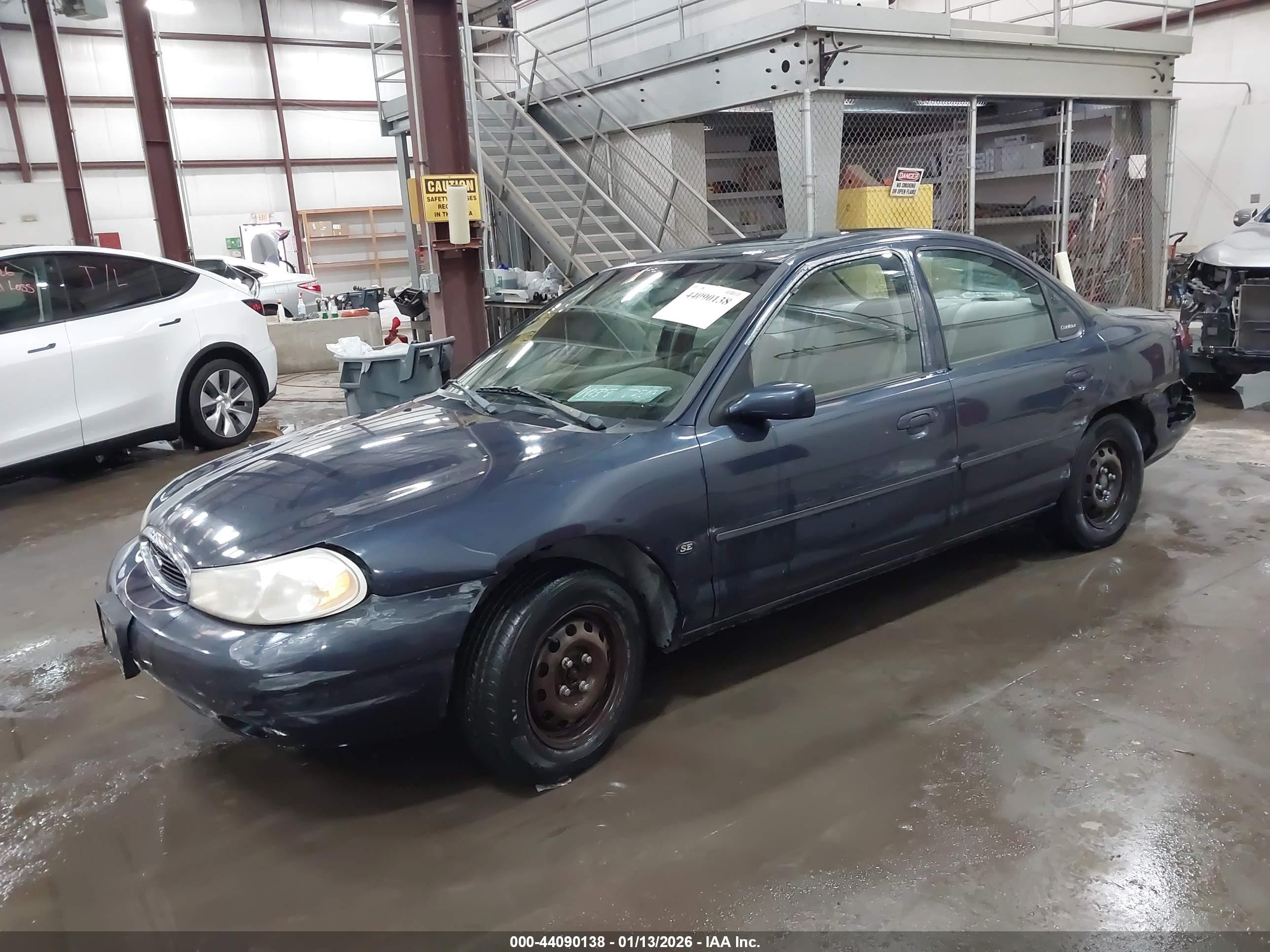 1999 Ford Contour Se Blue vin: 1FAFP66L7XK197053