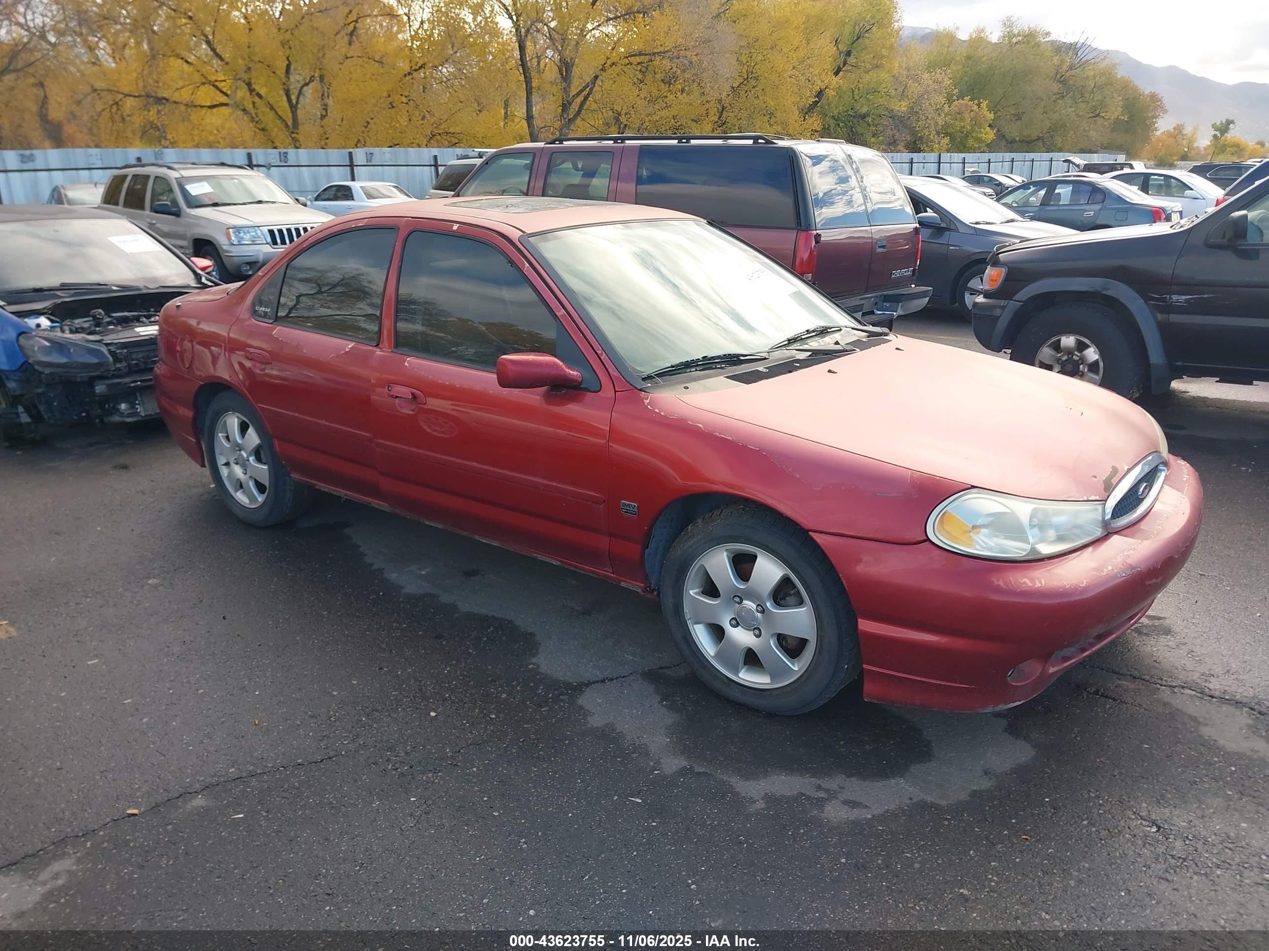 1999 Ford Contour Svt Red vin: 1FAFP68G5XK195009