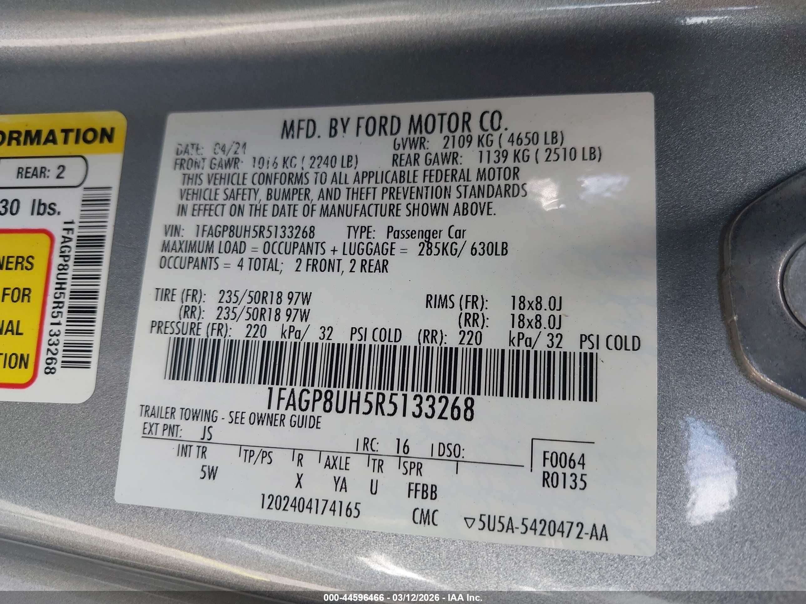 2024 Ford Mustang Ecoboost Premium Silver vin: 1FAGP8UH5R5133268