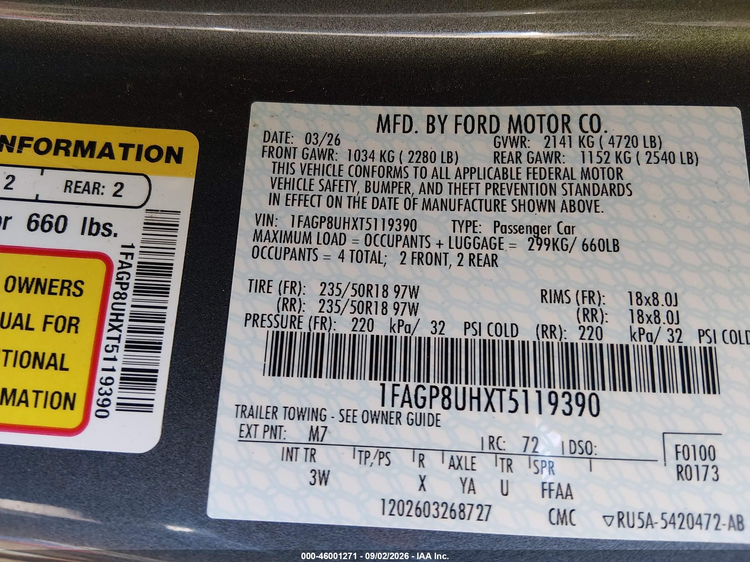 2026 Ford Mustang Ecoboost Premium Gray vin: 1FAGP8UHXT5119390