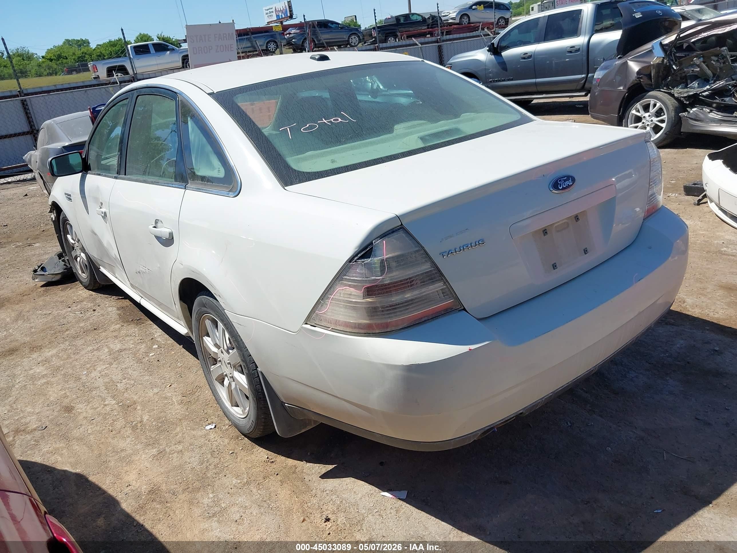 2009 Ford Taurus Se White vin: 1FAHP23W99G119489