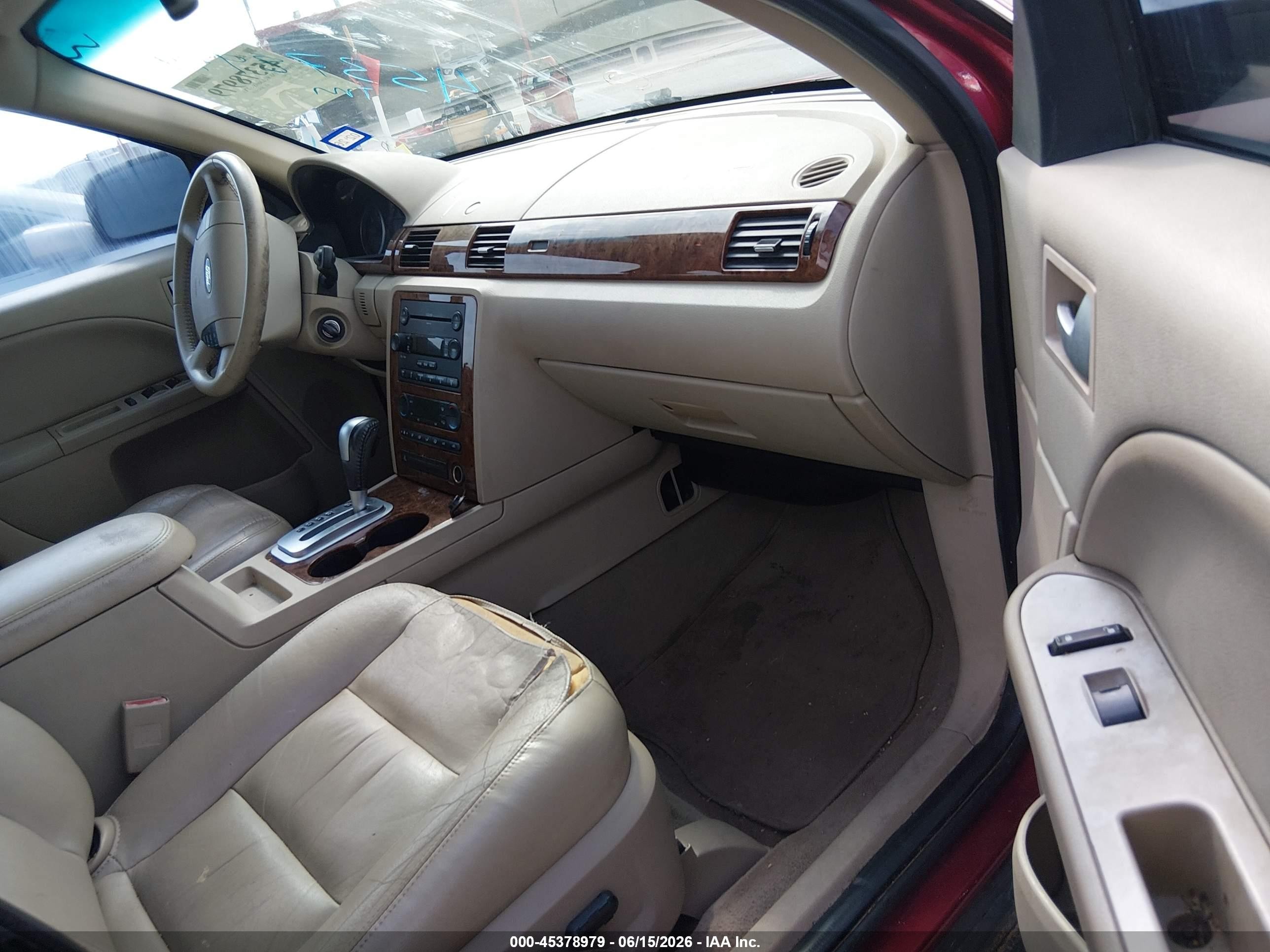 2007 Ford Five Hundred Sel Red vin: 1FAHP24107G124824