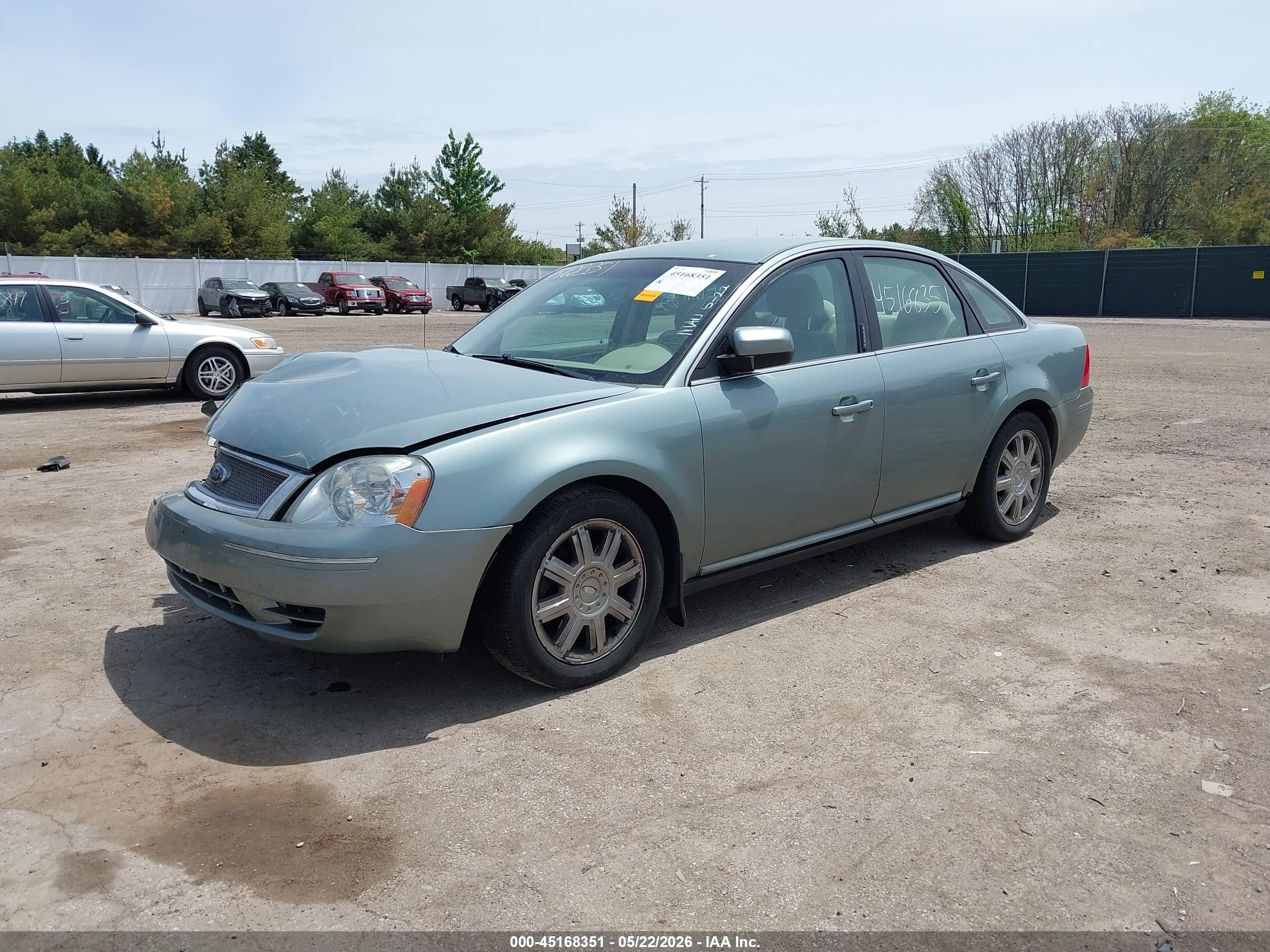 2007 Ford Five Hundred Sel Light Blue vin: 1FAHP24107G142045