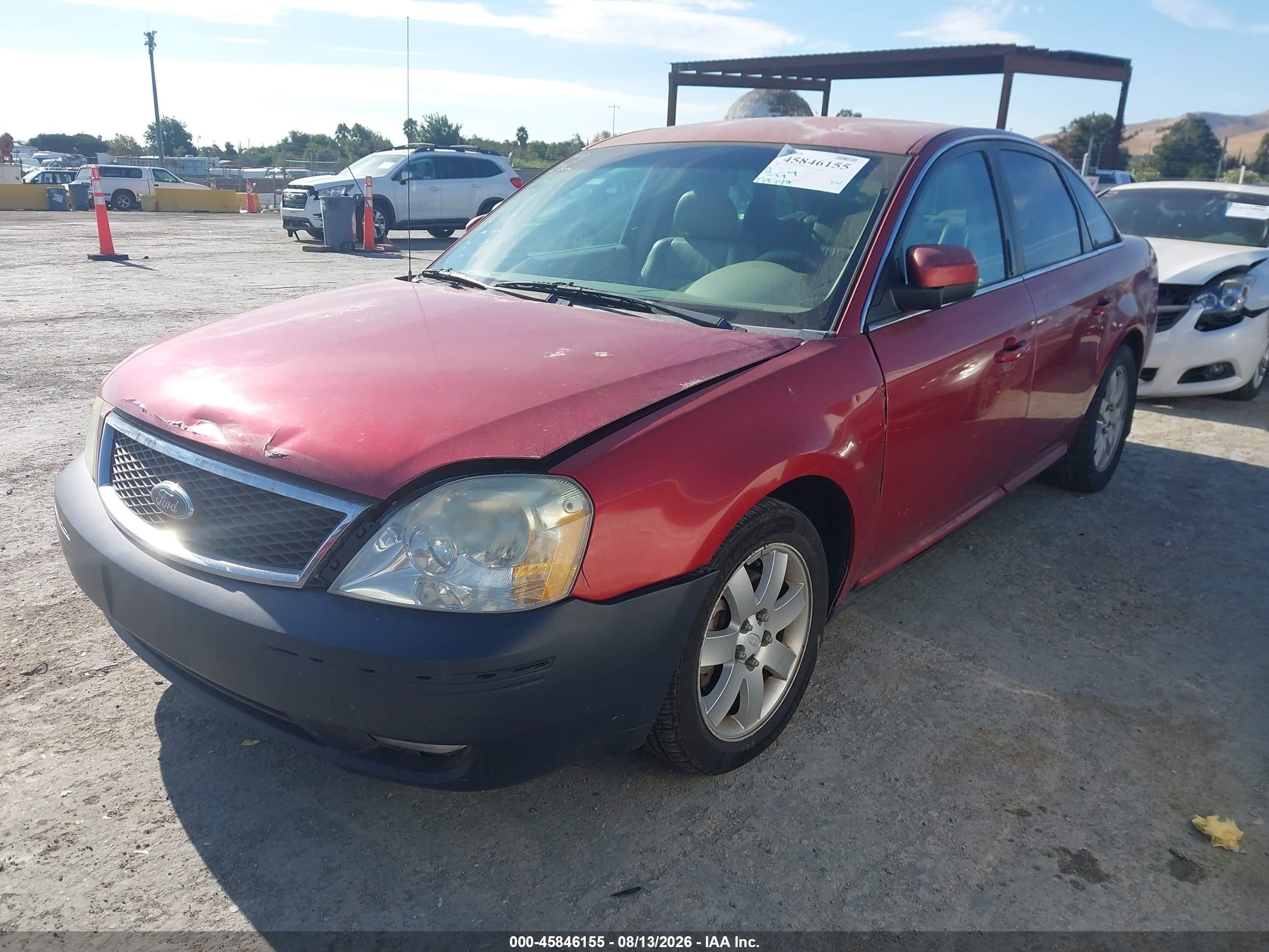 2006 Ford Five Hundred Sel Red vin: 1FAHP24136G172719