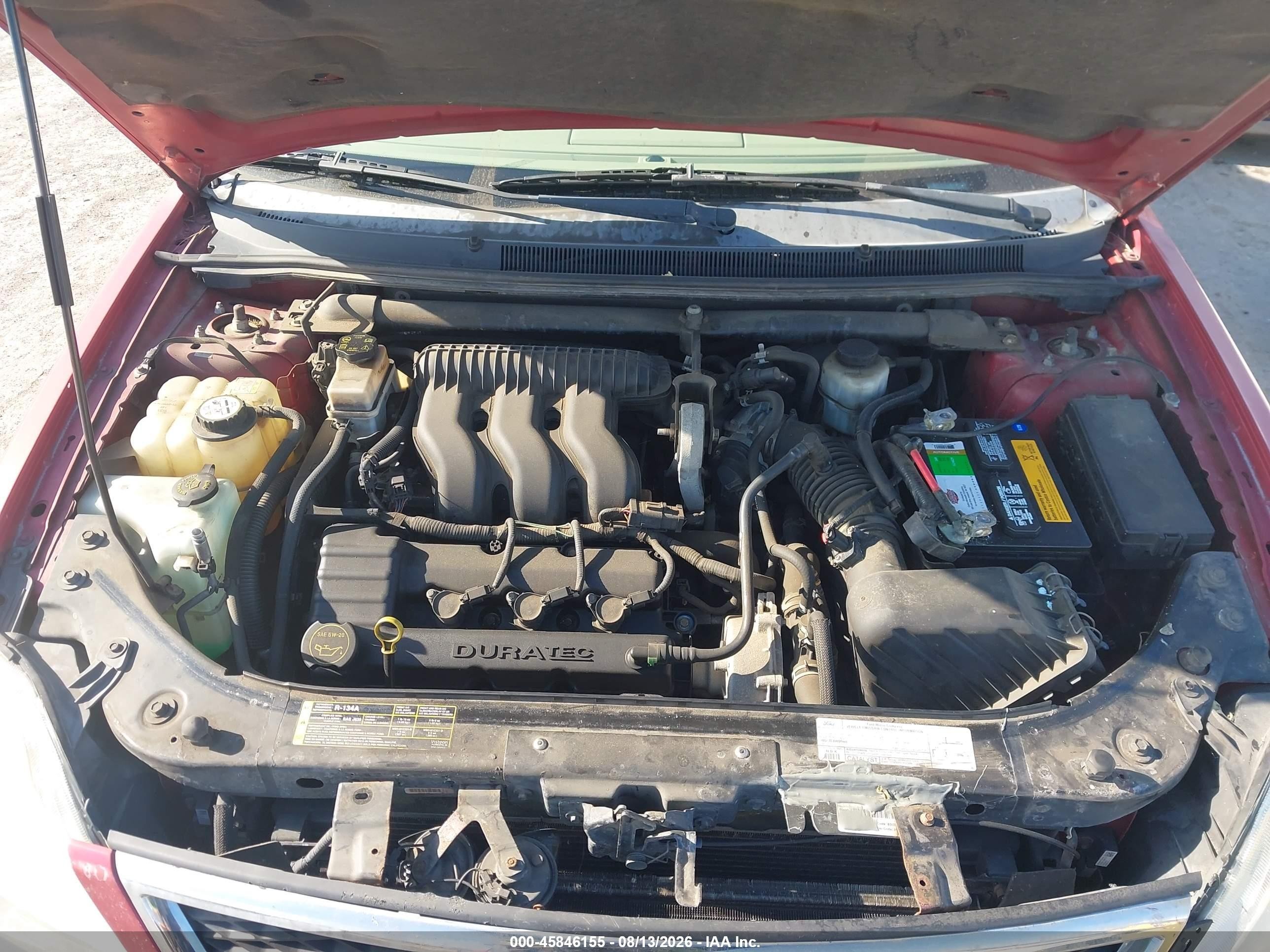 2006 Ford Five Hundred Sel Red vin: 1FAHP24136G172719