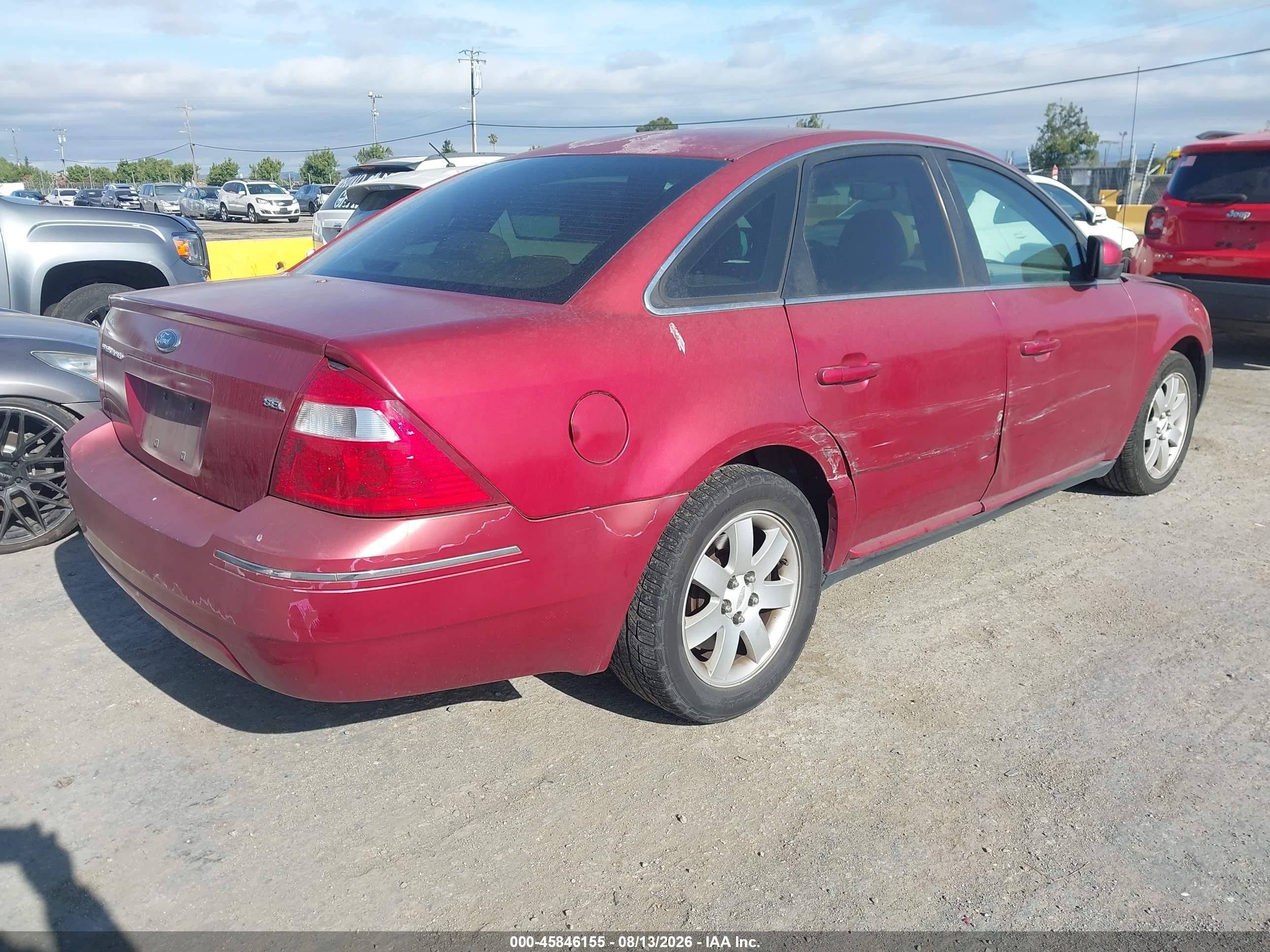 2006 Ford Five Hundred Sel Red vin: 1FAHP24136G172719
