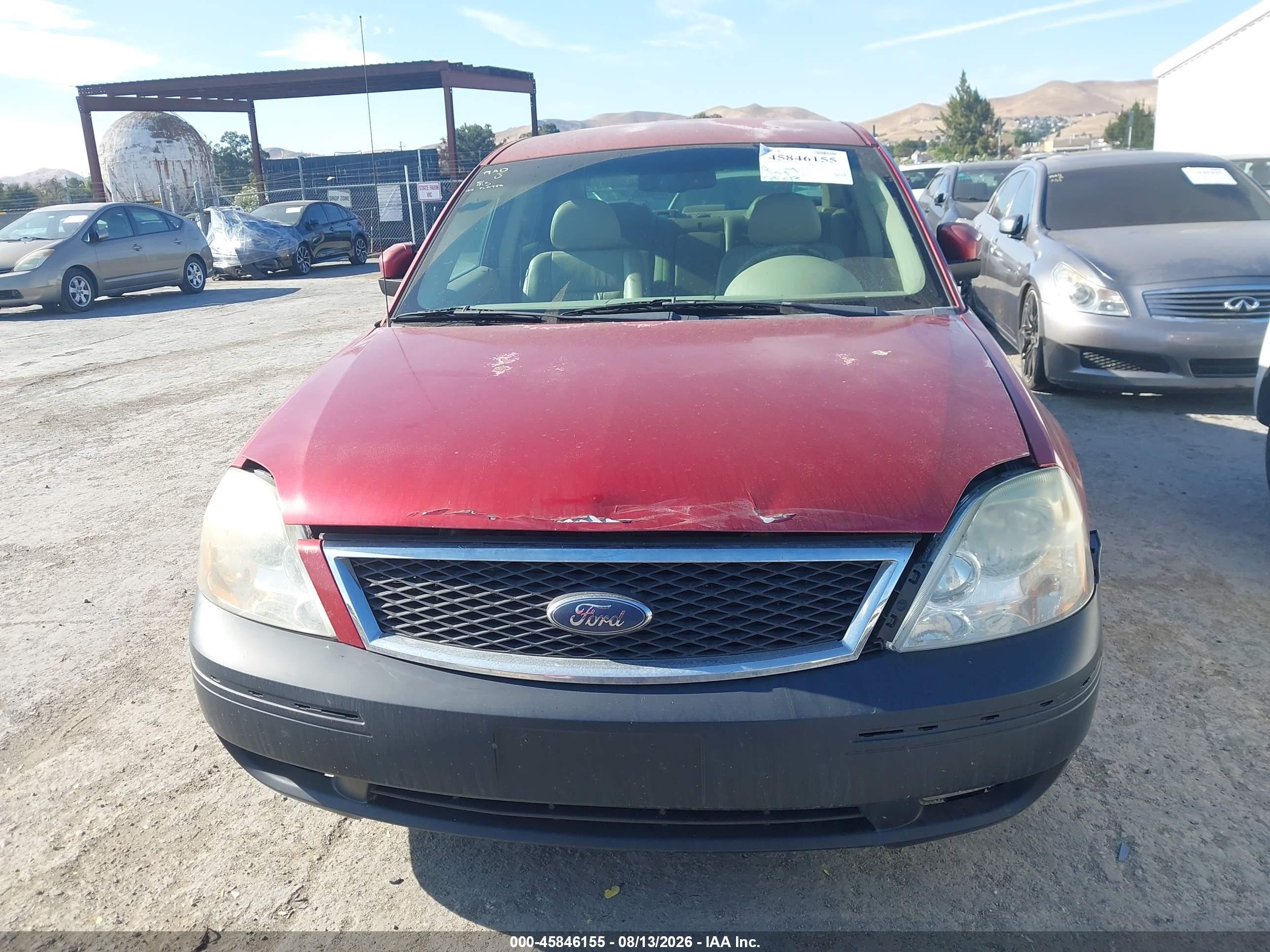 2006 Ford Five Hundred Sel Red vin: 1FAHP24136G172719
