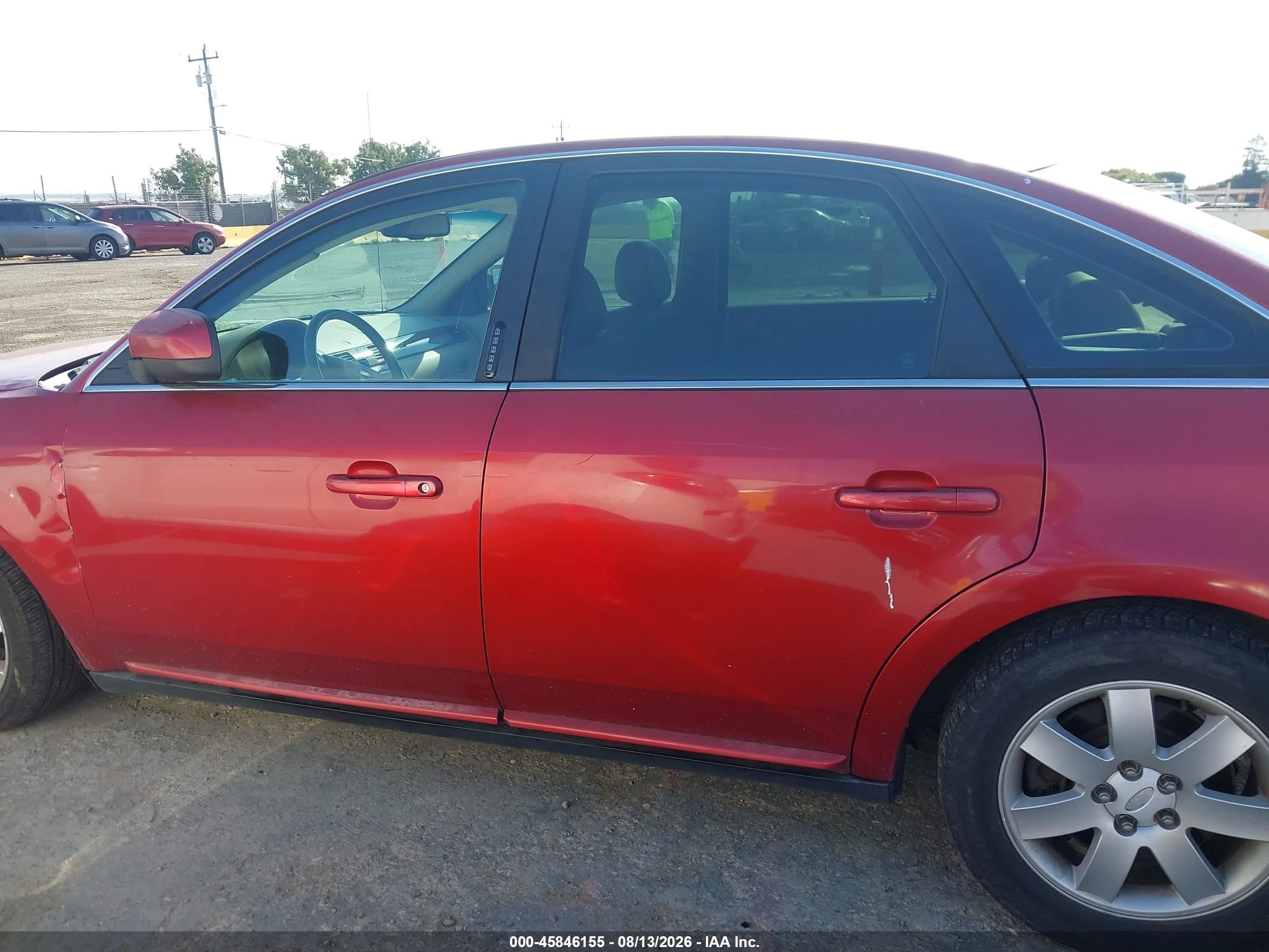 2006 Ford Five Hundred Sel Red vin: 1FAHP24136G172719