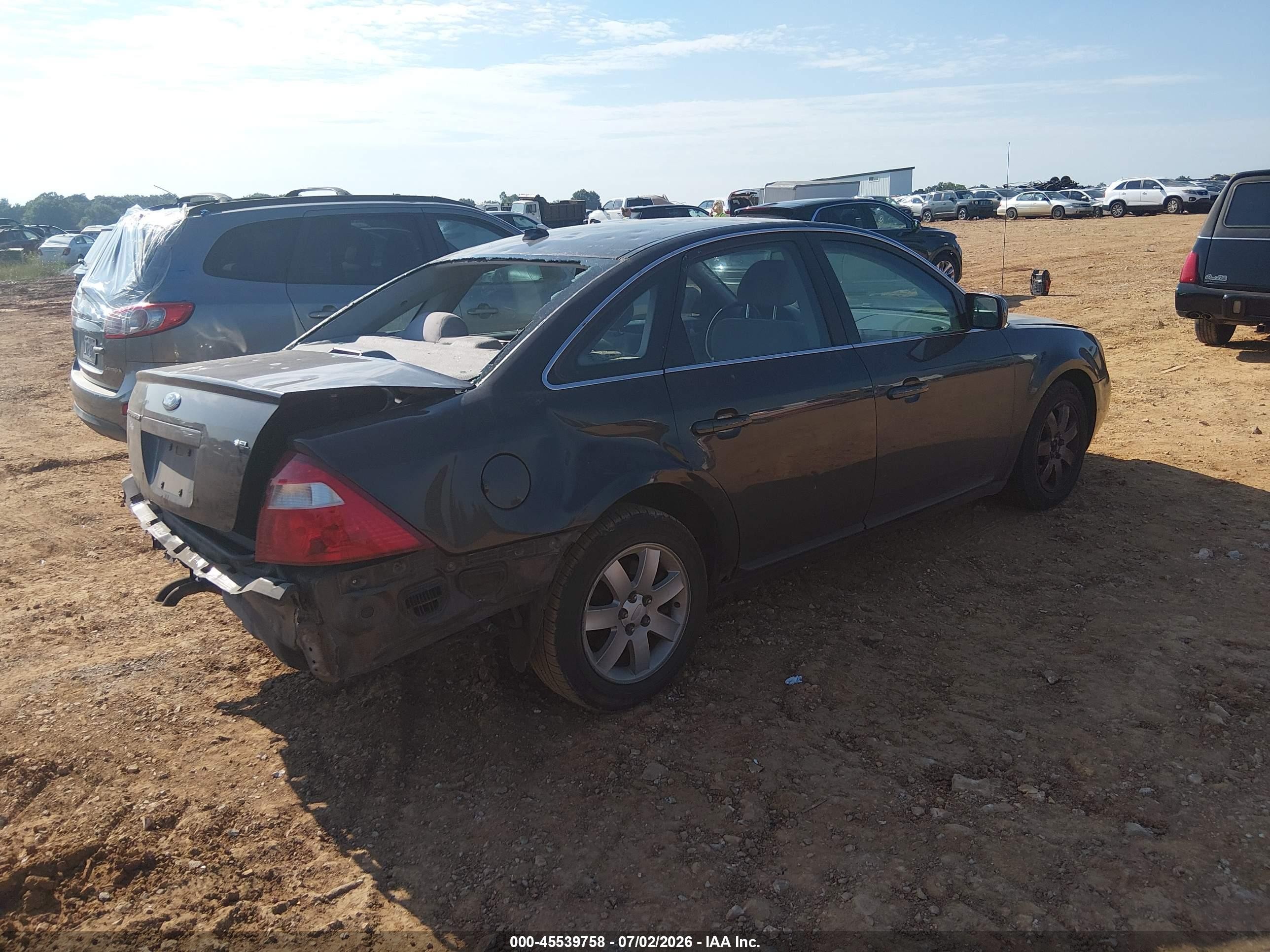 2007 Ford Five Hundred Sel Серый vin: 1FAHP24167G136556