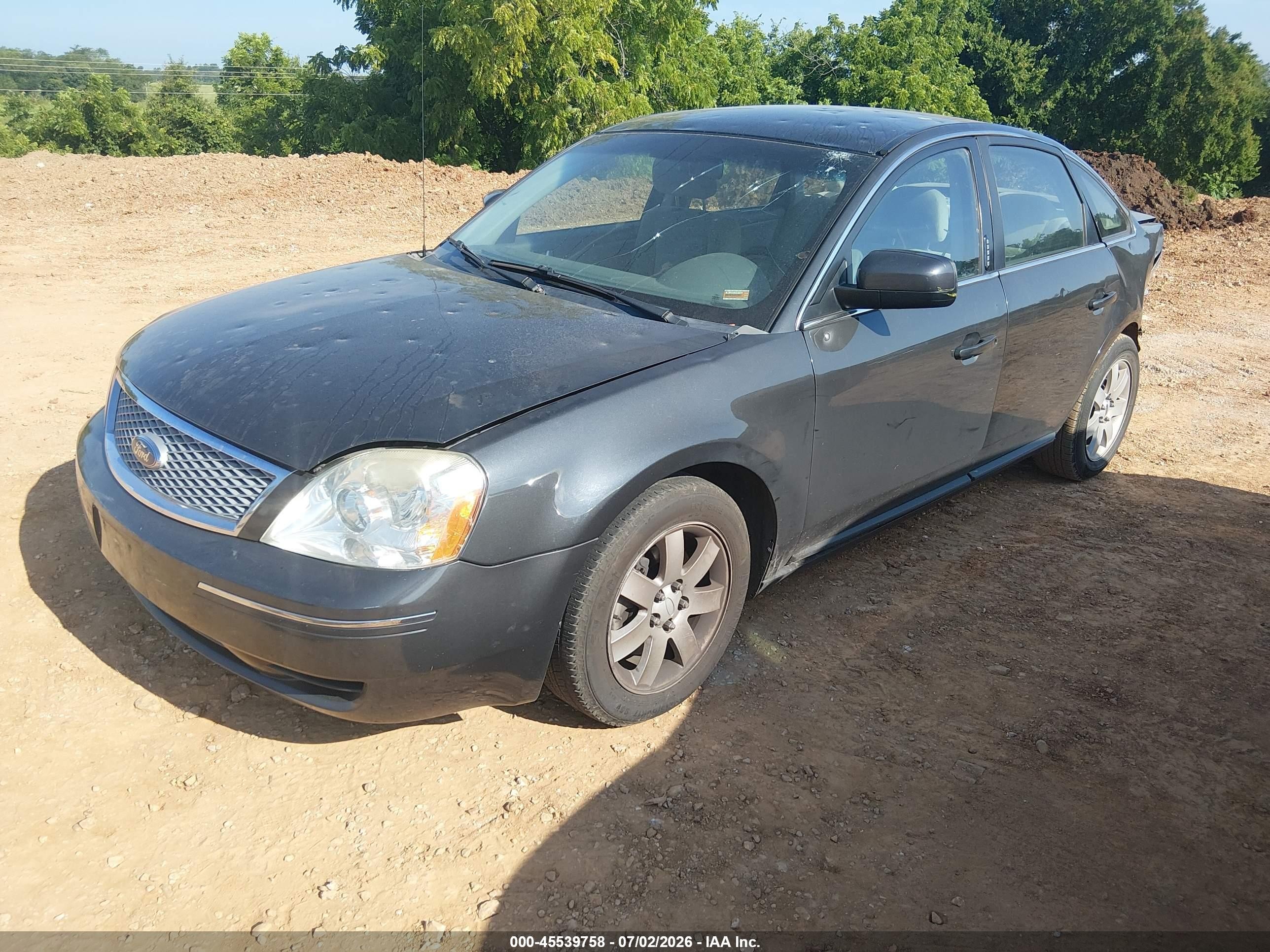 2007 Ford Five Hundred Sel Серый vin: 1FAHP24167G136556
