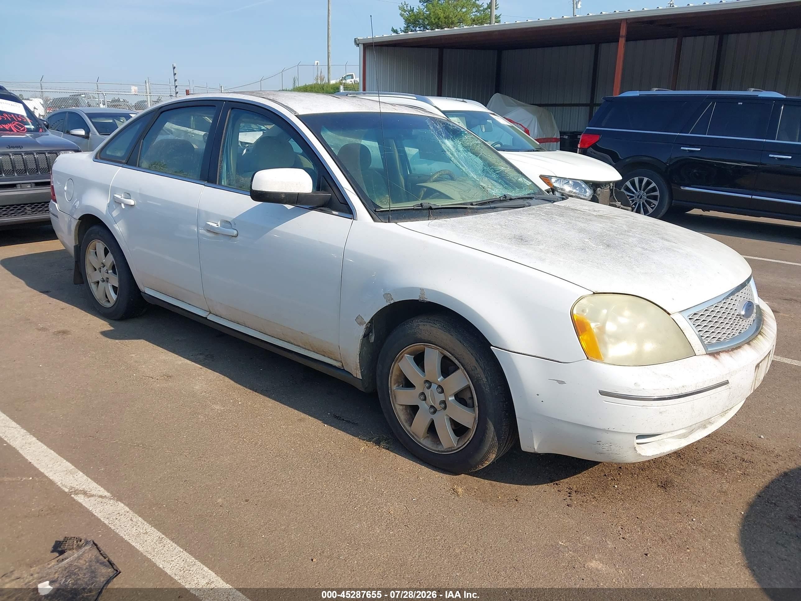 2007 Ford Five Hundred Sel White vin: 1FAHP24197G123218