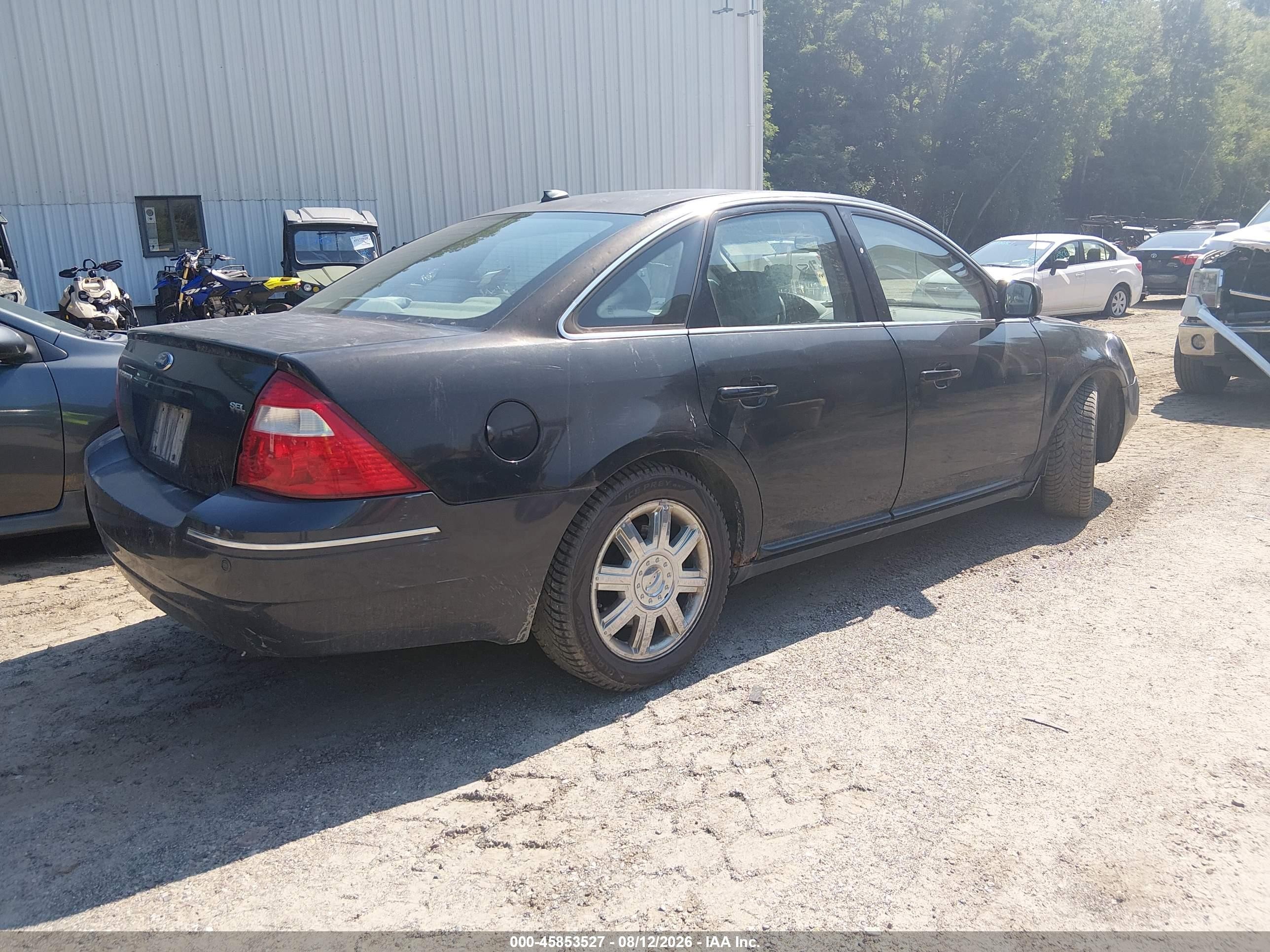 2007 Ford Five Hundred Sel Black vin: 1FAHP241X7G120313
