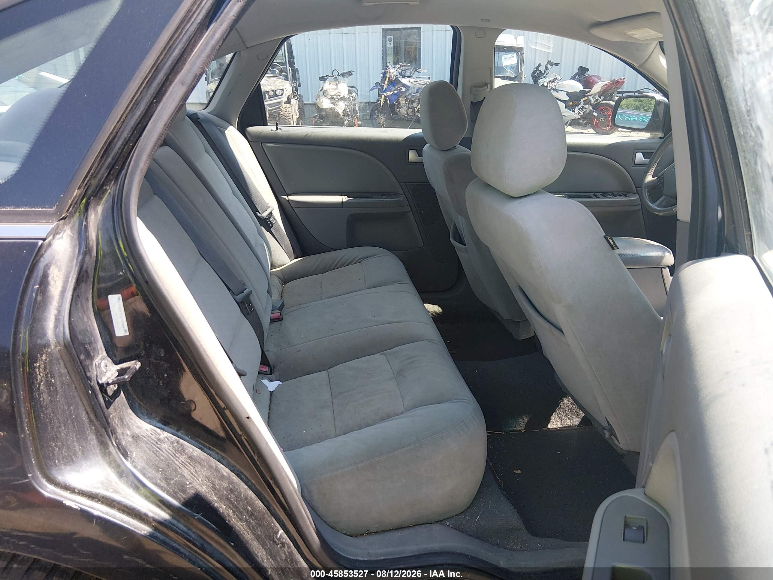 2007 Ford Five Hundred Sel Black vin: 1FAHP241X7G120313