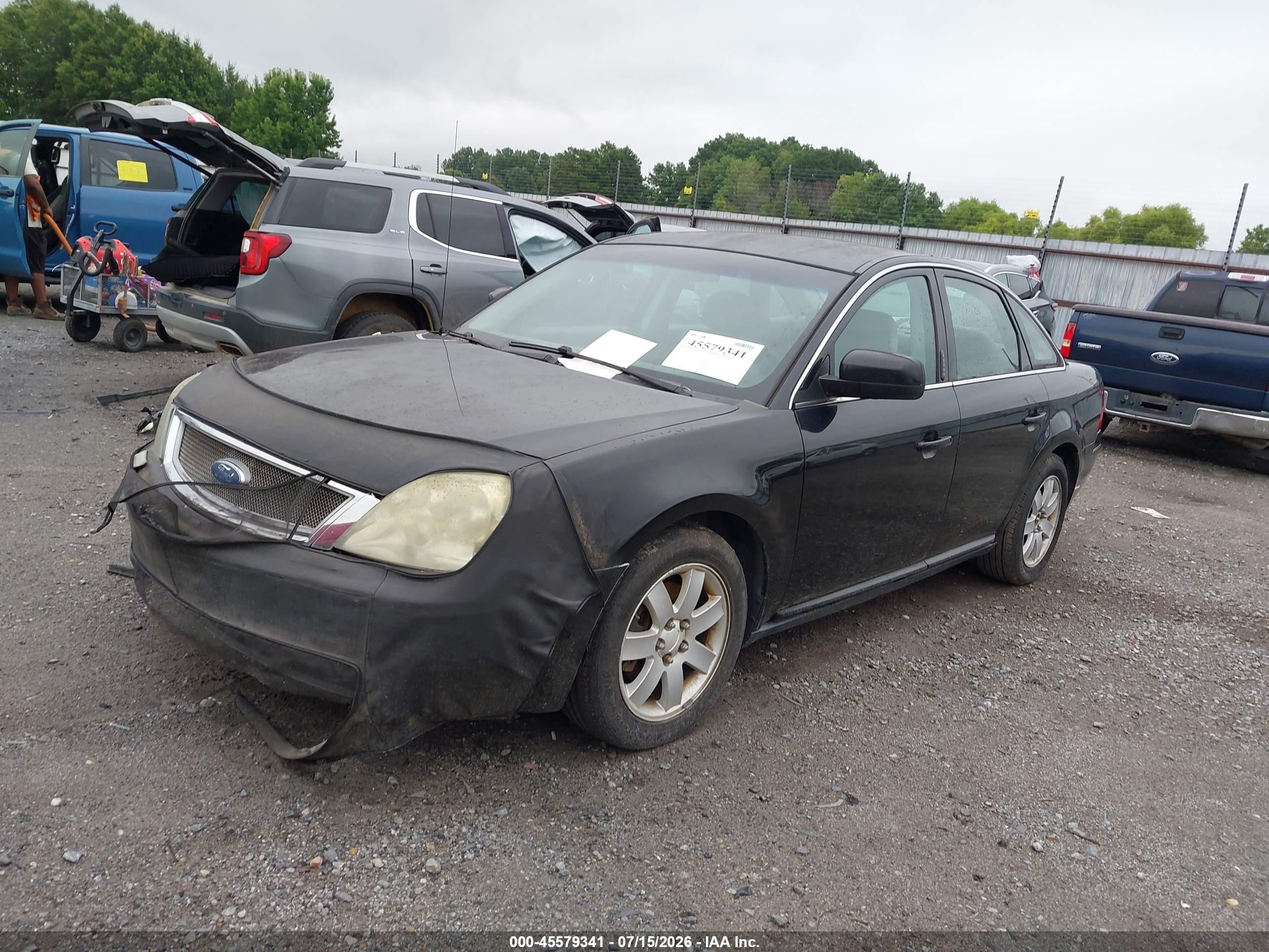 2007 Ford Five Hundred Sel Black vin: 1FAHP241X7G134986
