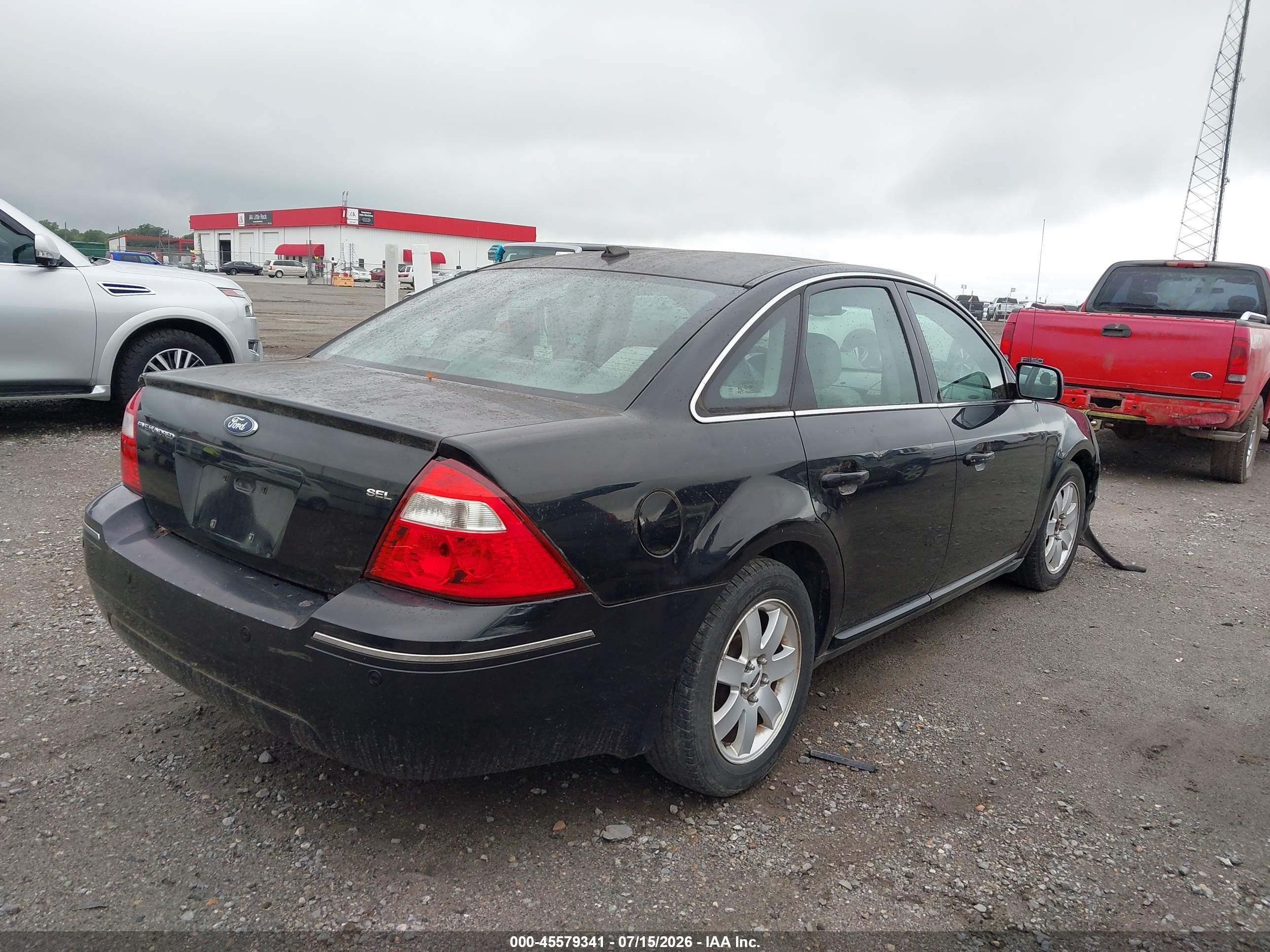 2007 Ford Five Hundred Sel Black vin: 1FAHP241X7G134986