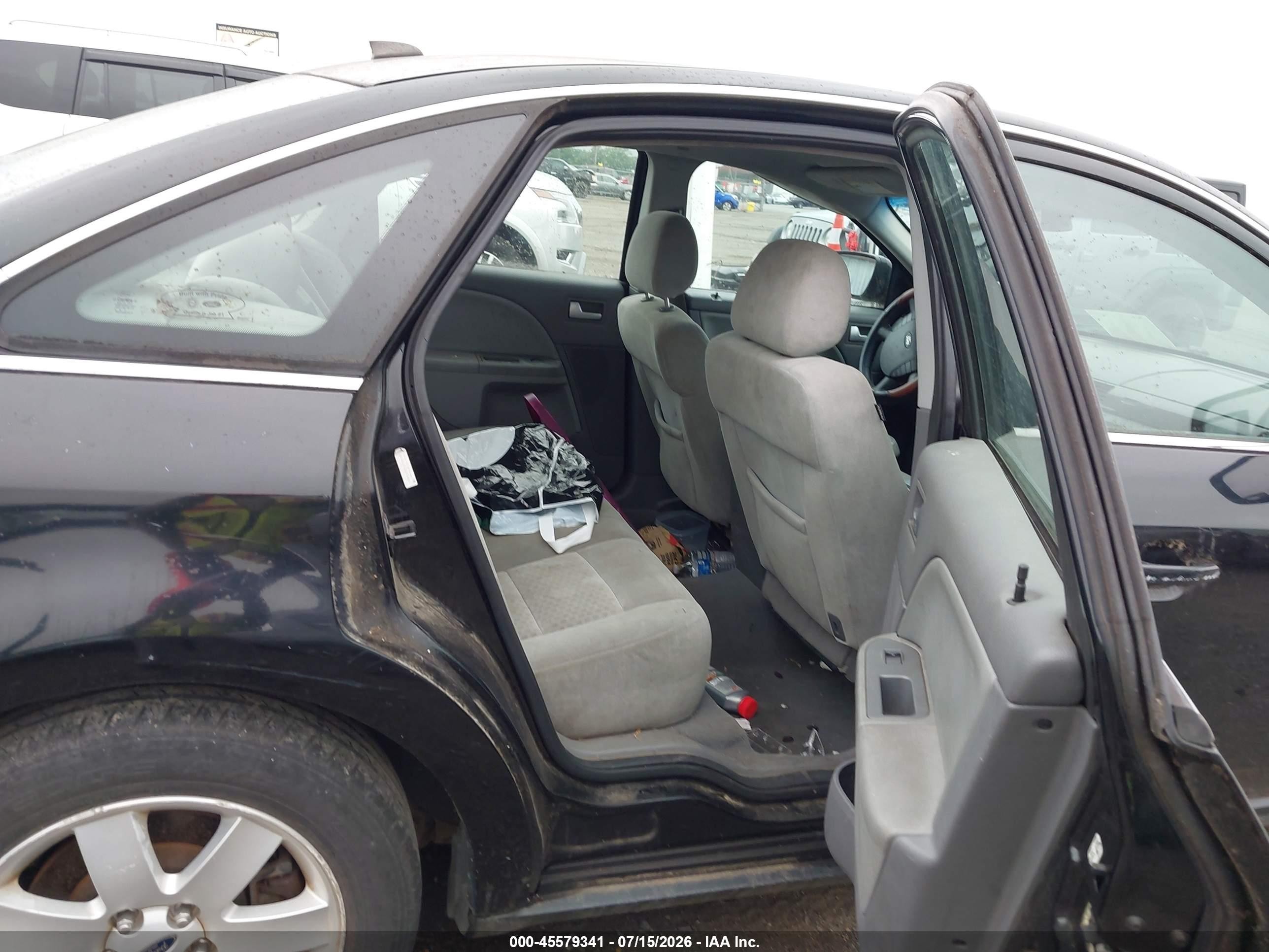 2007 Ford Five Hundred Sel Black vin: 1FAHP241X7G134986