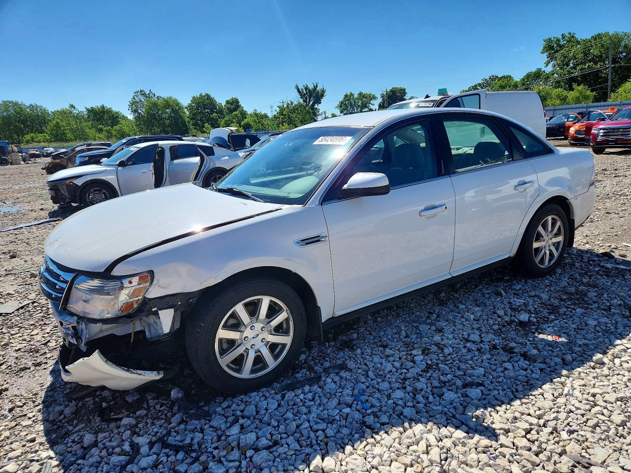 2008 Ford Taurus Sel White vin: 1FAHP24W08G152796