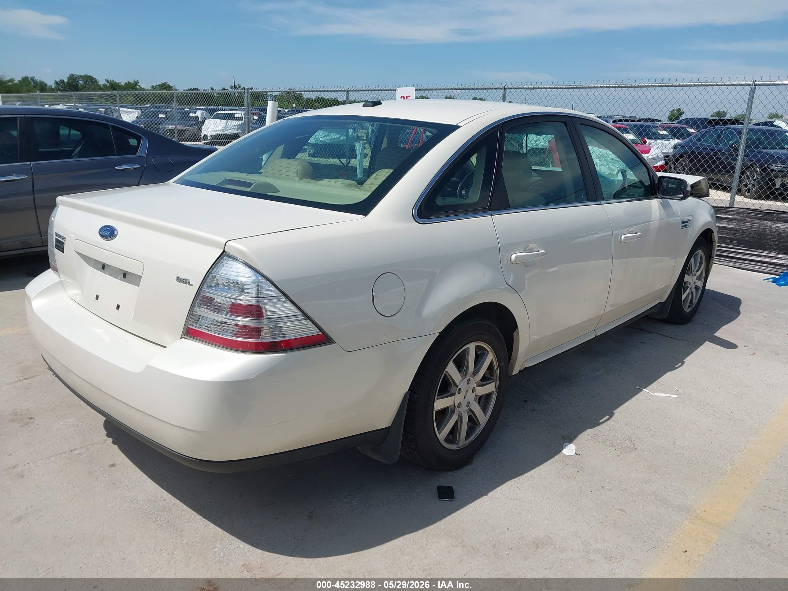 2009 Ford Taurus Sel White vin: 1FAHP24W09G101350