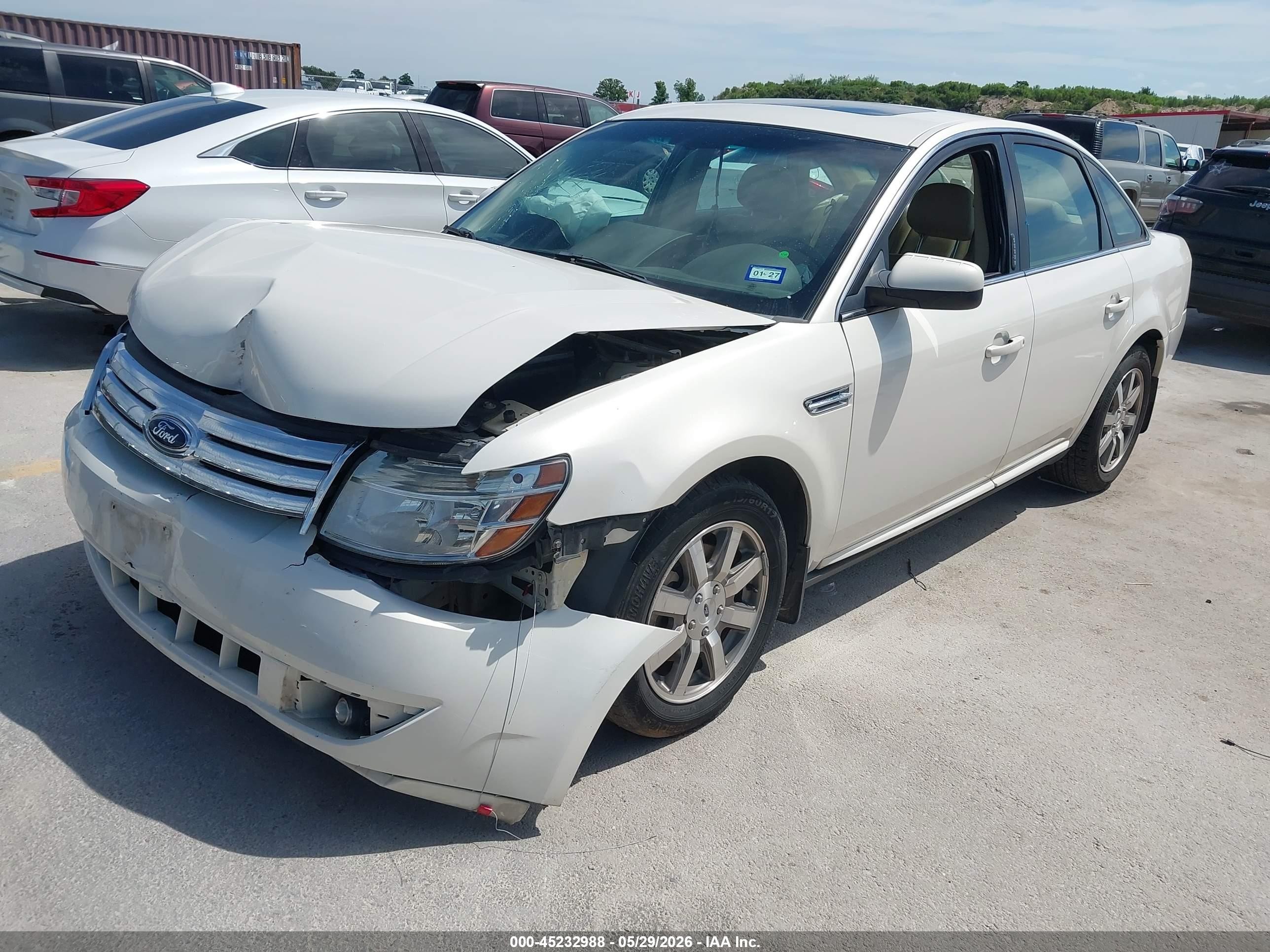 2009 Ford Taurus Sel White vin: 1FAHP24W09G101350
