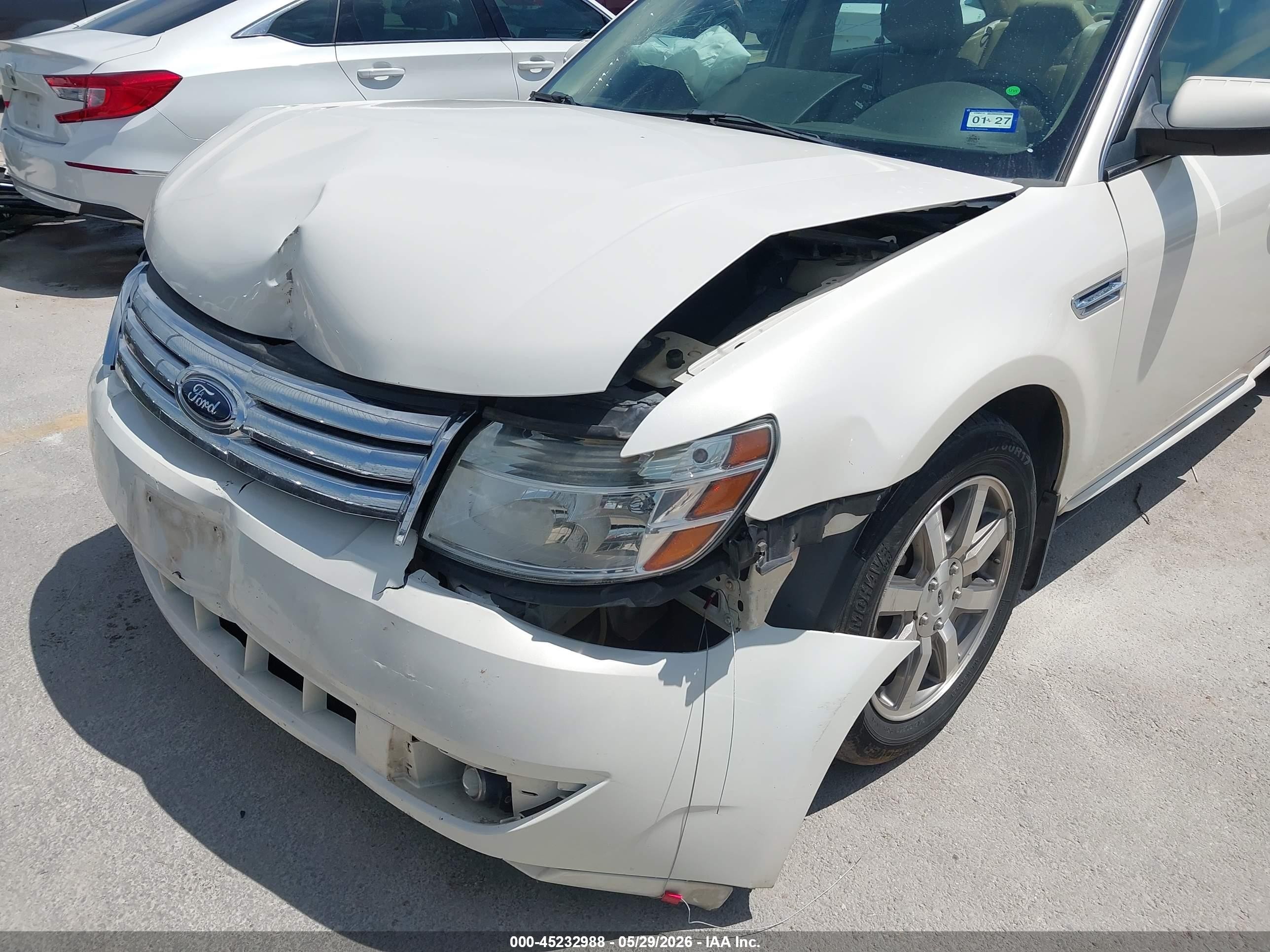 2009 Ford Taurus Sel White vin: 1FAHP24W09G101350