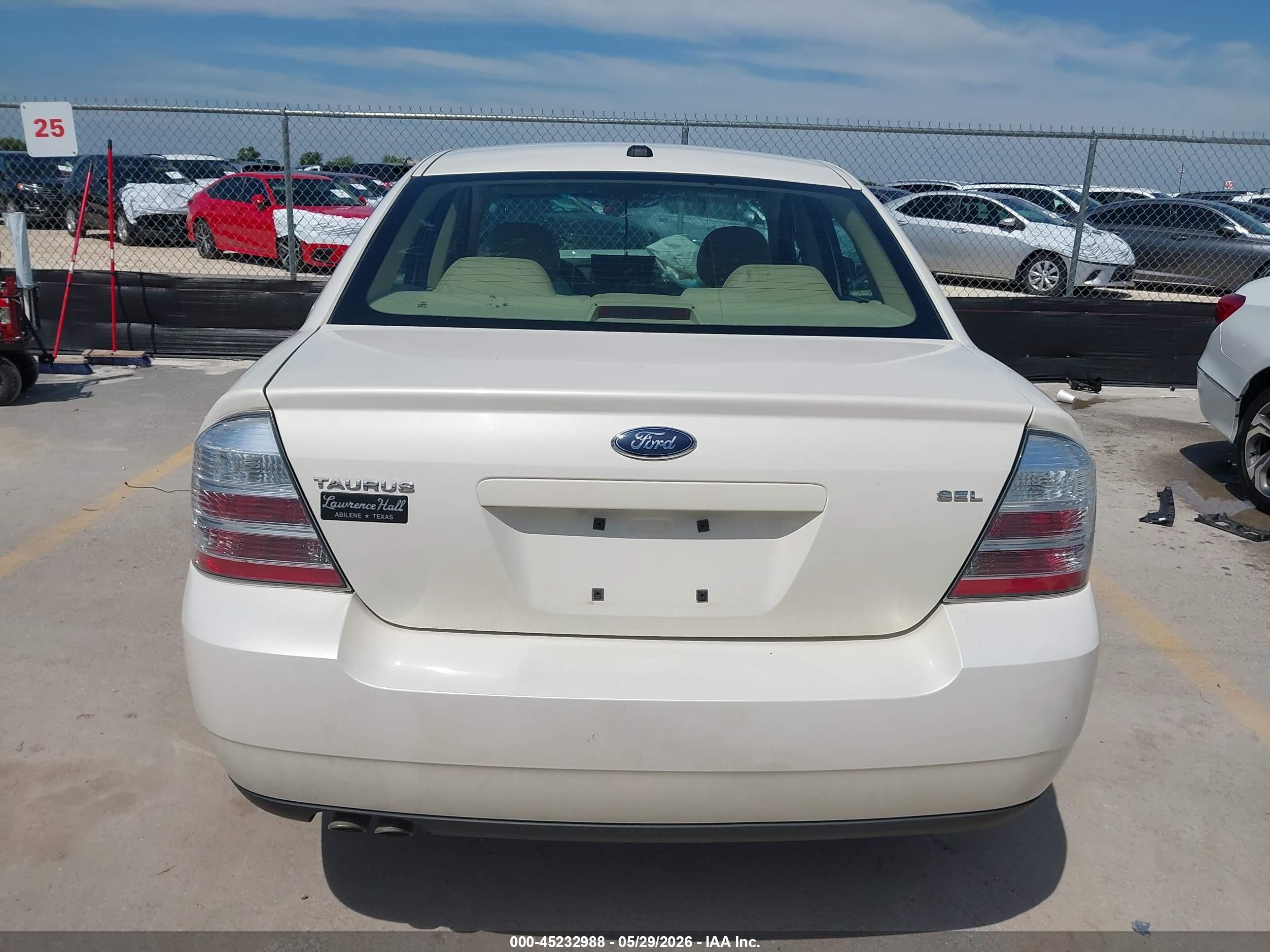 2009 Ford Taurus Sel White vin: 1FAHP24W09G101350