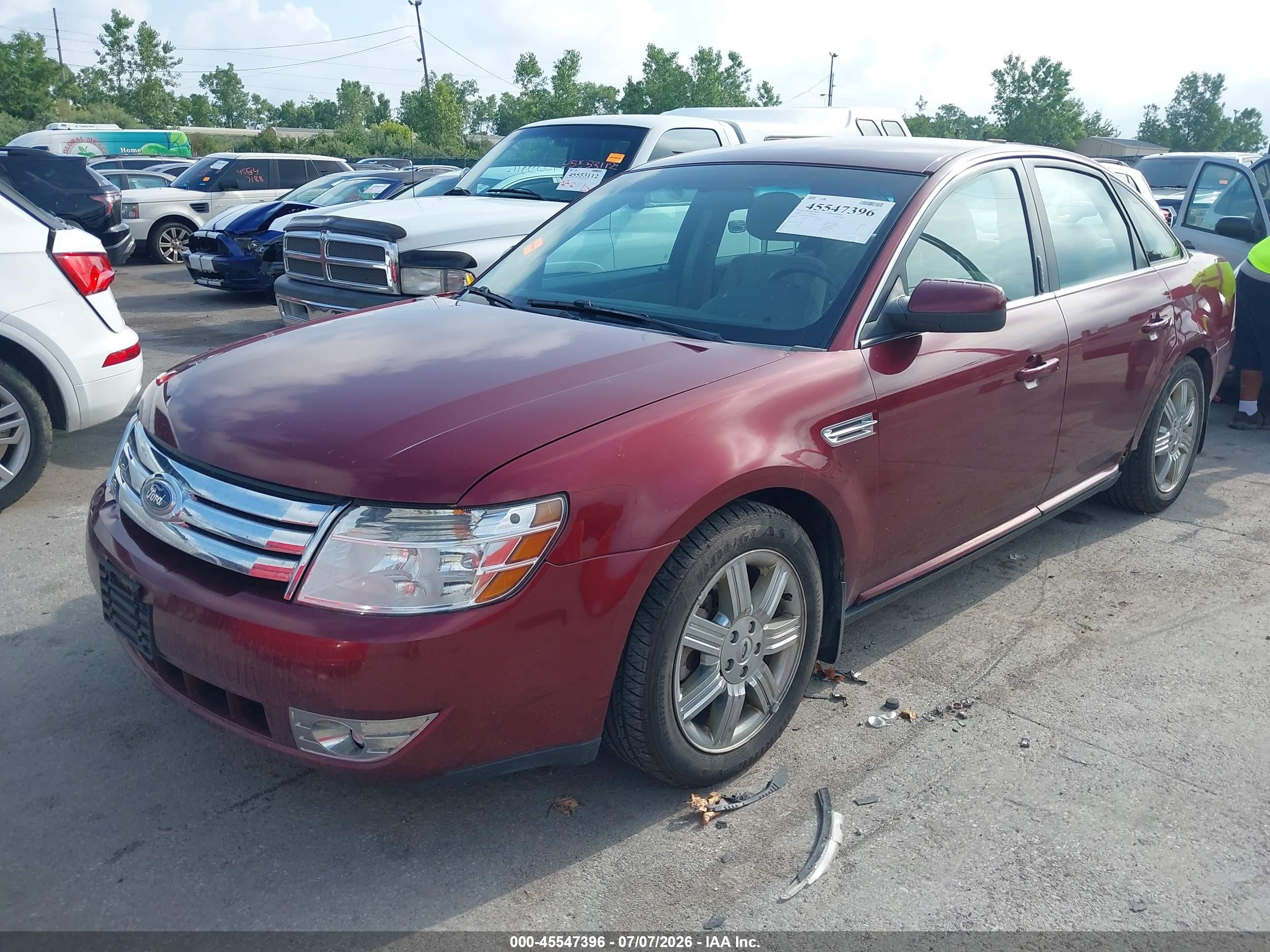 2008 Ford Taurus Sel Burgundy vin: 1FAHP24W18G119239