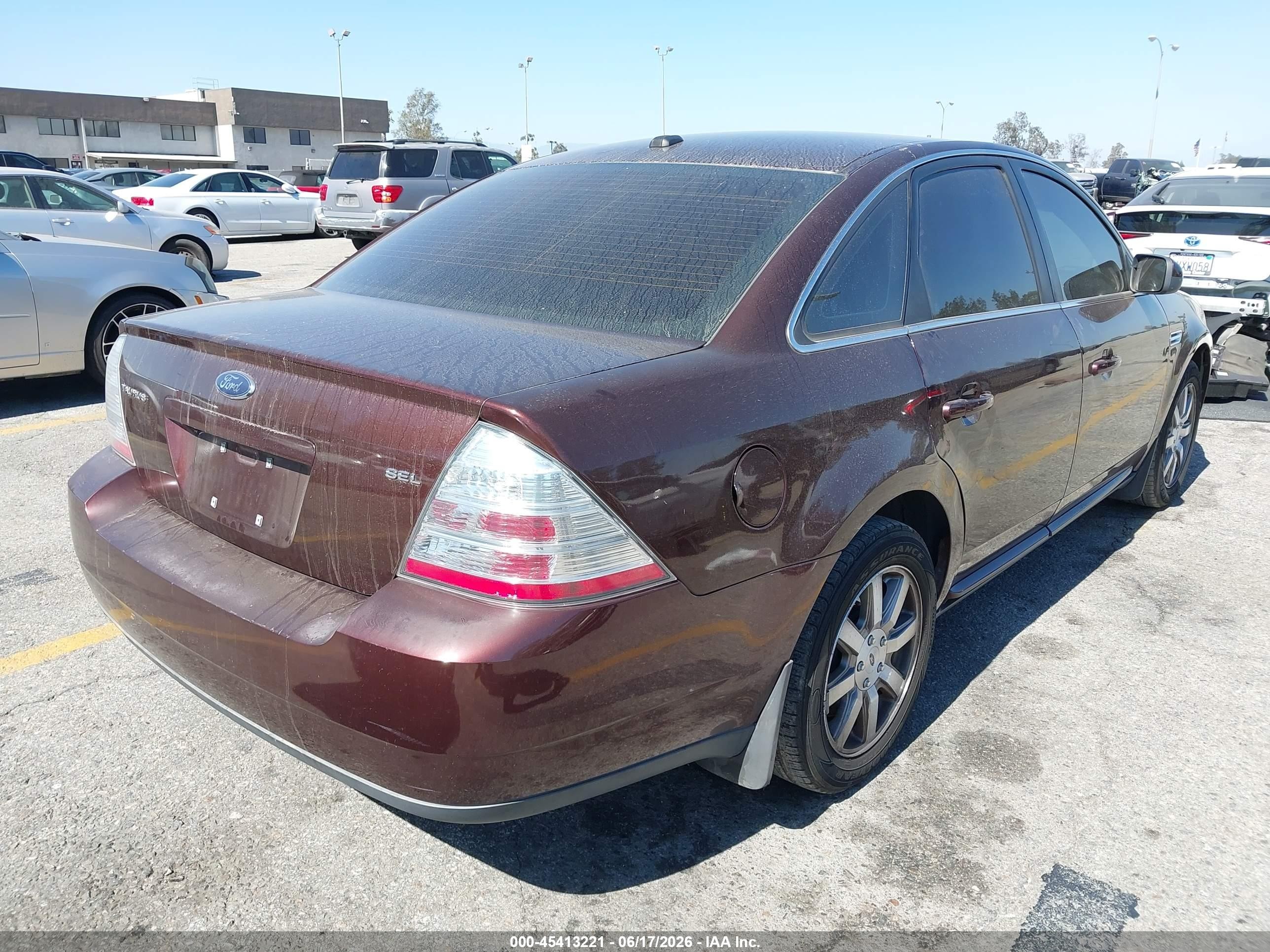 2009 Ford Taurus Sel Бордовый vin: 1FAHP24W19G125141