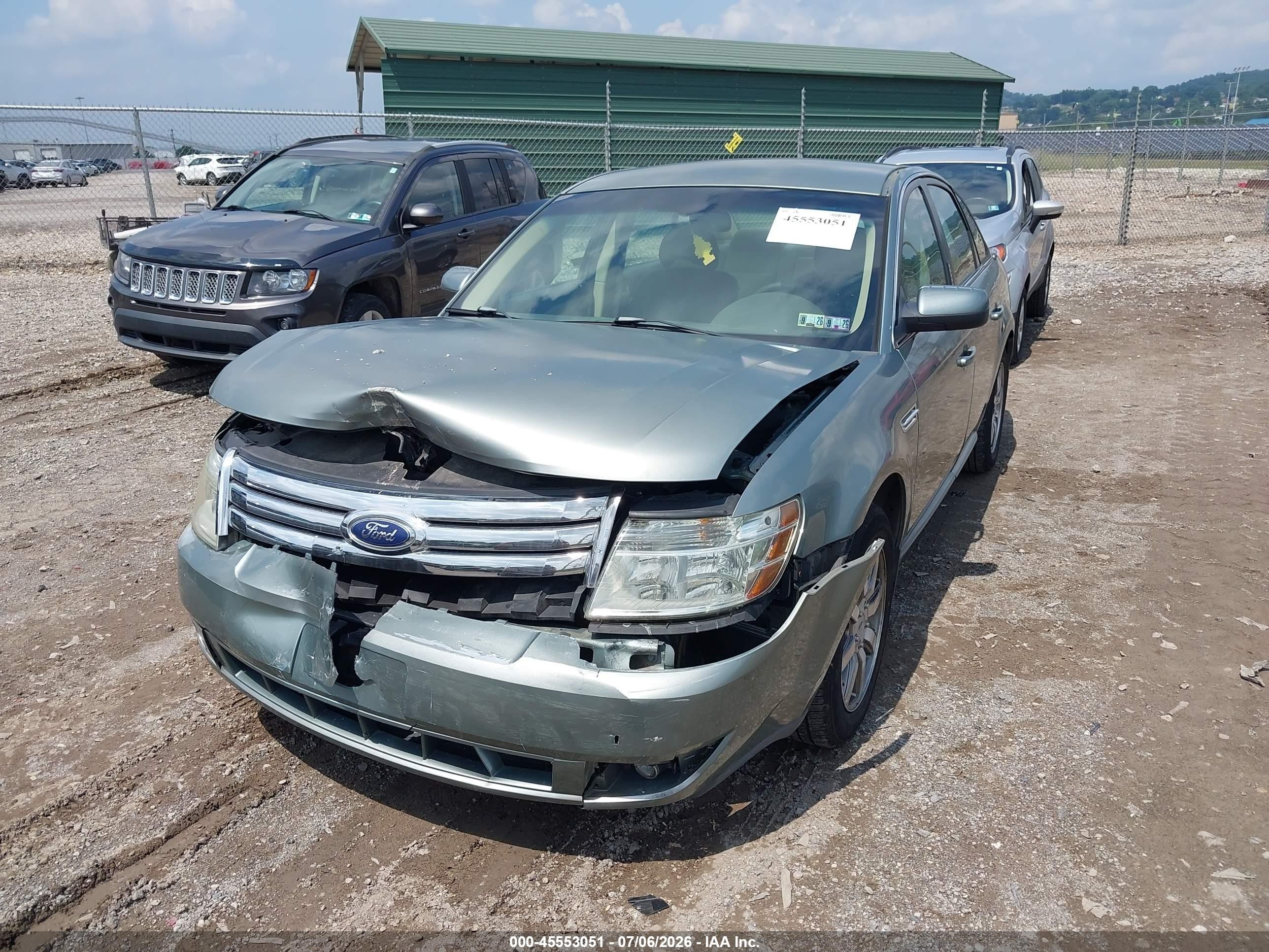 2008 Ford Taurus Sel Light Blue vin: 1FAHP24W28G141766