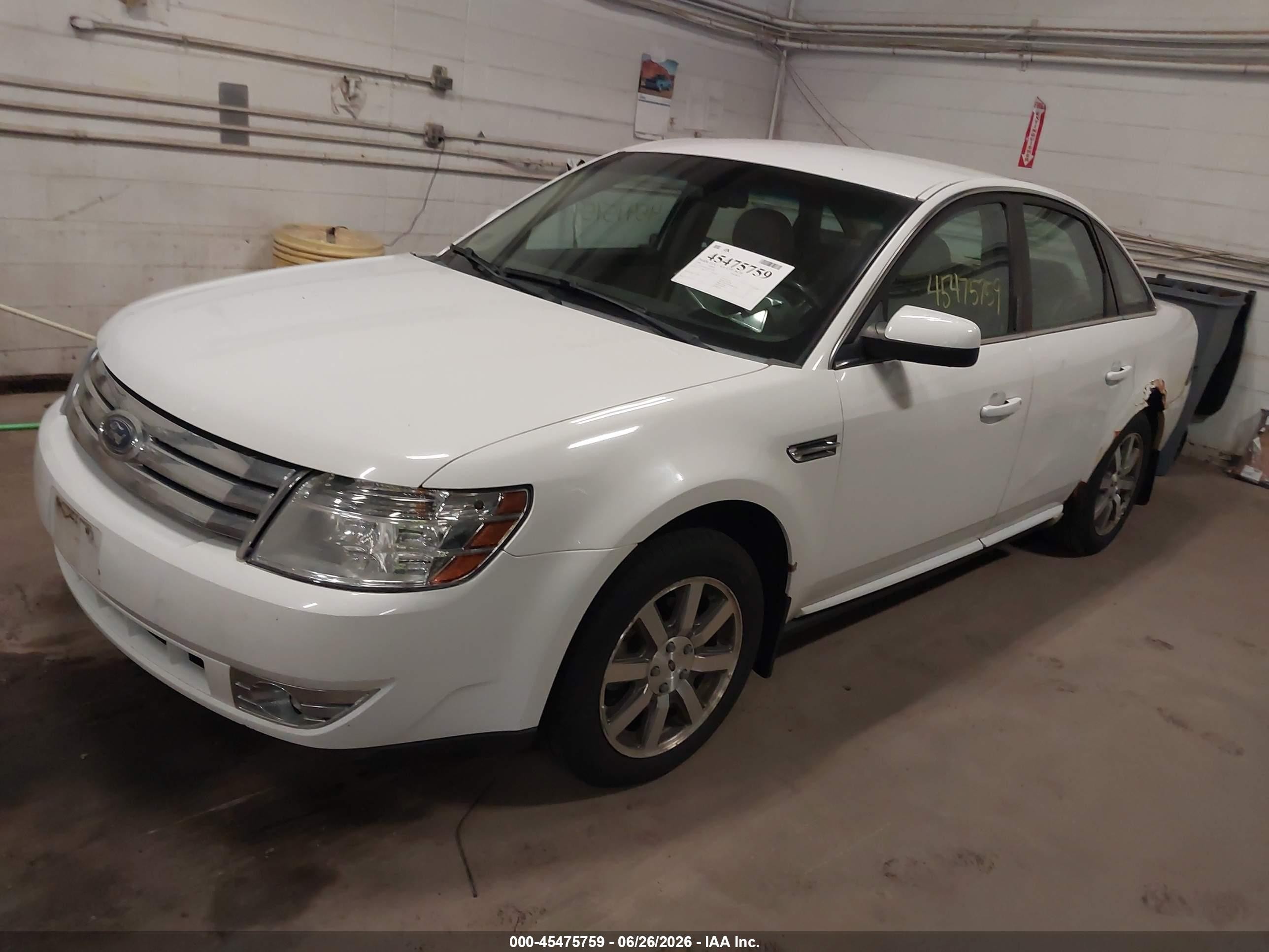 2008 Ford Taurus Sel White vin: 1FAHP24W38G111434